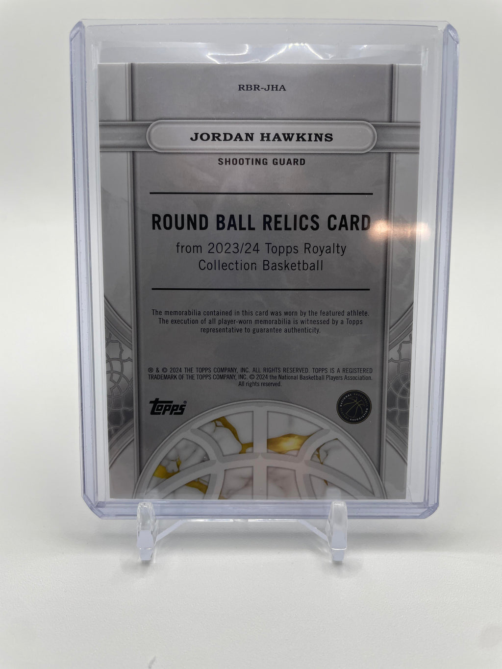 2023-24 Topps Royalty Jordan Hawkins Round Ball Relics Blue Rookie /25