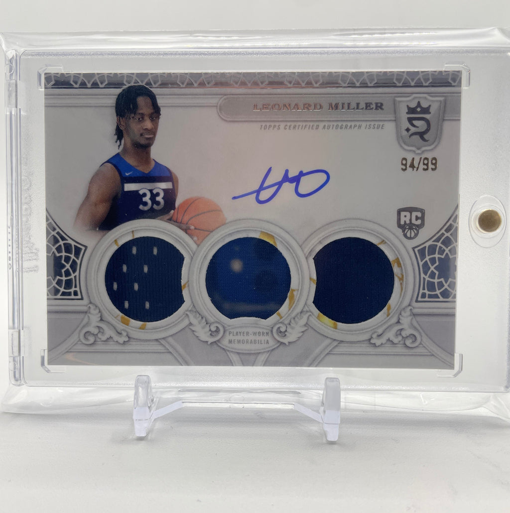 2023-24 Topps Royalty Leonard Miller Superior Jersey Signatures Rookie Auto /99
