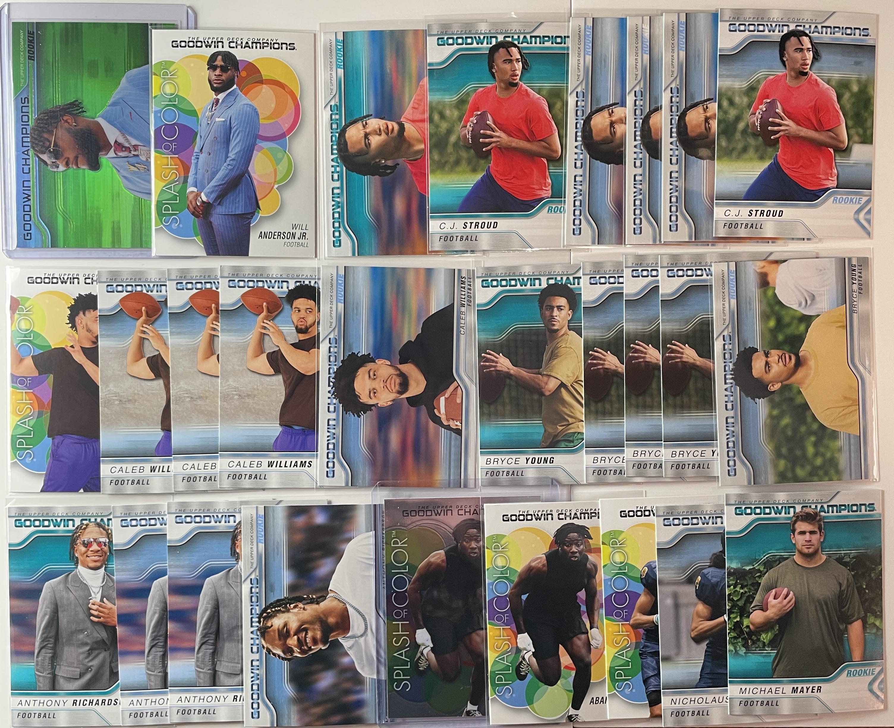 2023-24 UD Goodwin Champions CJ Stroud Caleb Williams Young Rookie SP Set (x27)