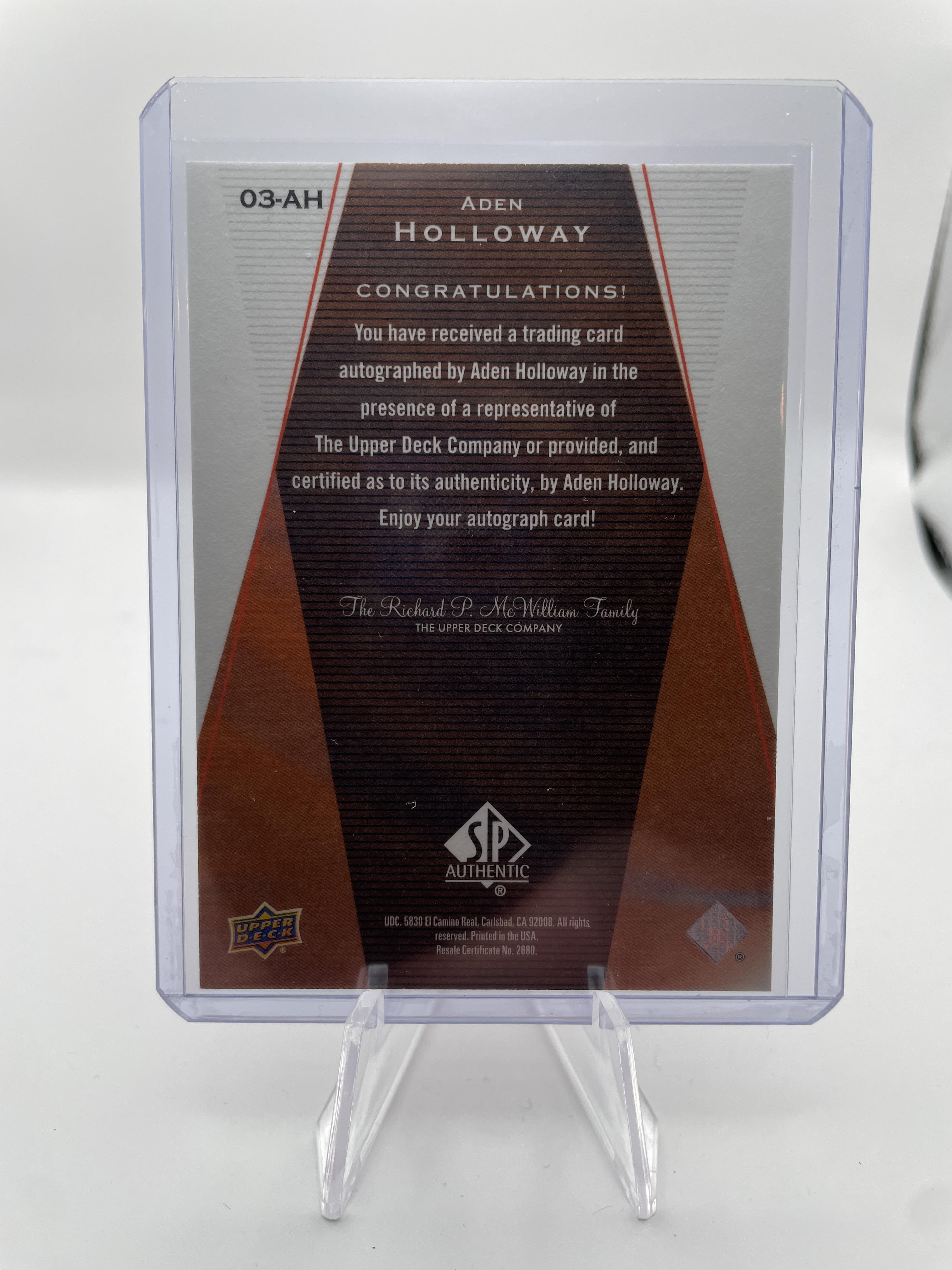 2023-24 Upper Deck SP Authentic Aden Holloway Rookie On-Card Auto /299 Set (x4)