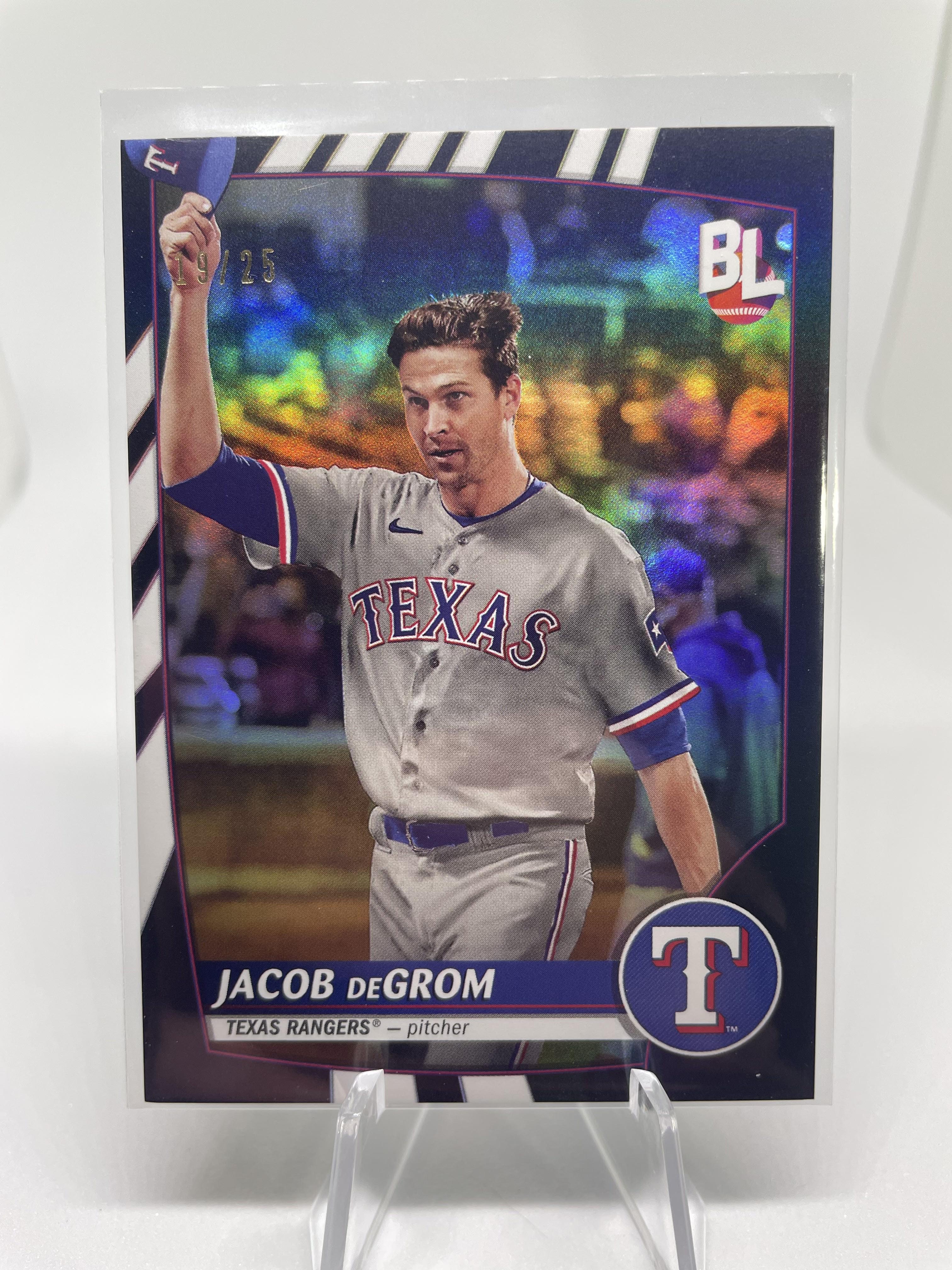 2023 Big League Jacob Degrom Black /25 + Corey Seager Refractor + Rangers Rookie
