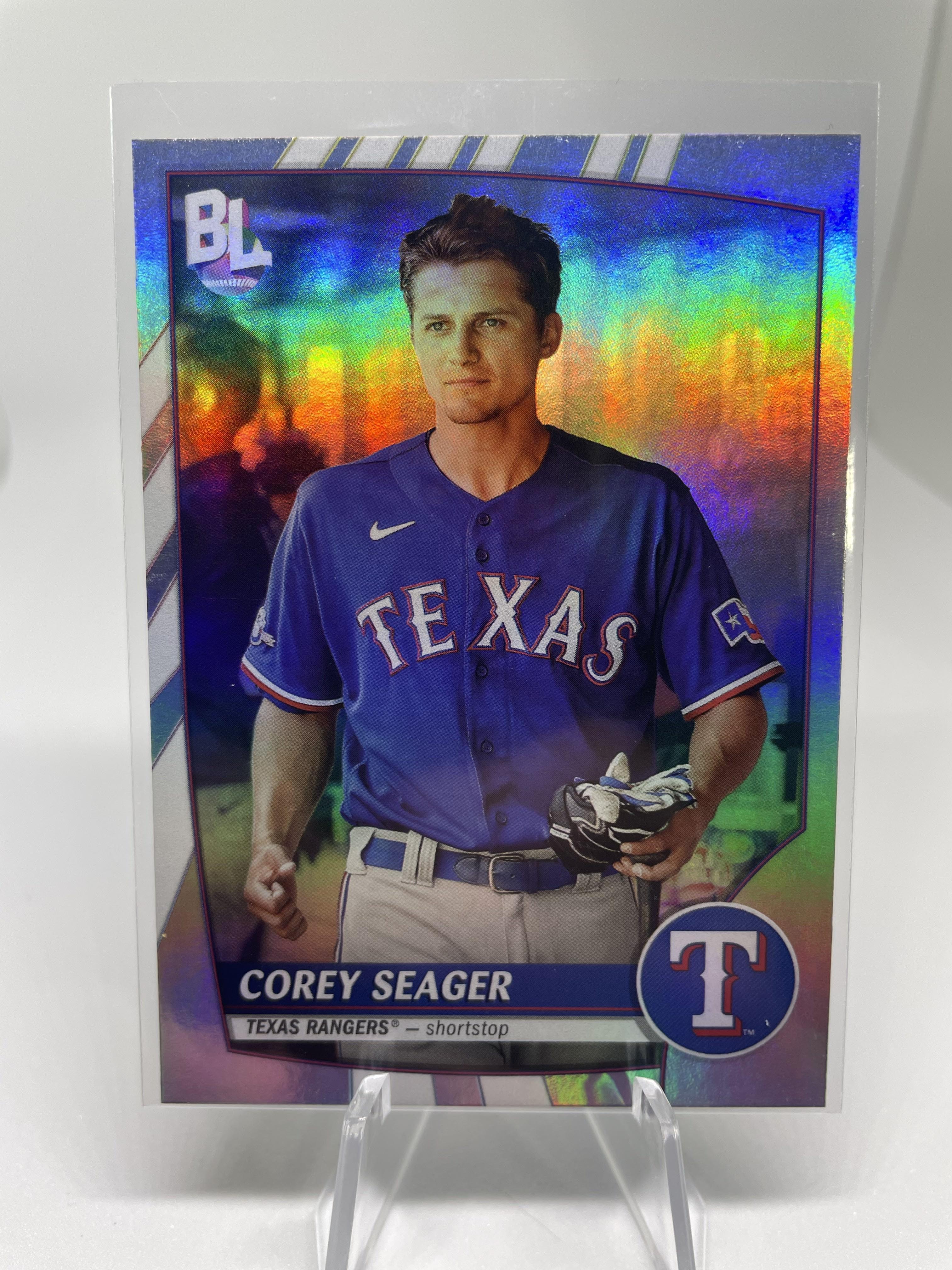 2023 Big League Jacob Degrom Black /25 + Corey Seager Refractor + Rangers Rookie