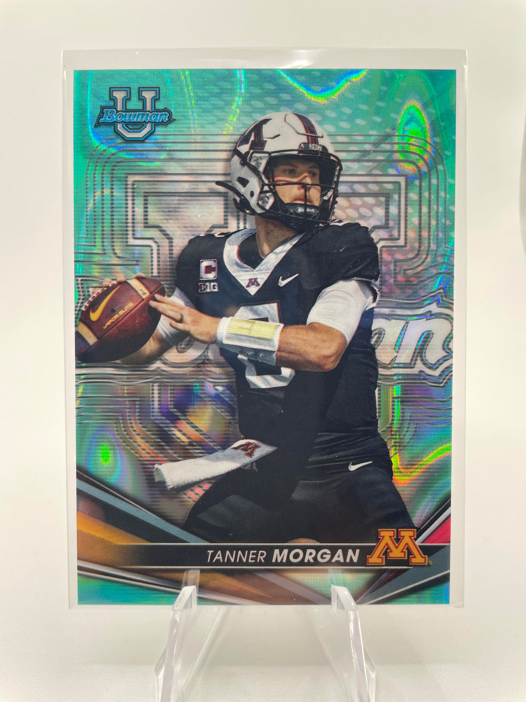 2023 Bowman University Best Tanner Morgan Aqua Refractor Rookie /199
