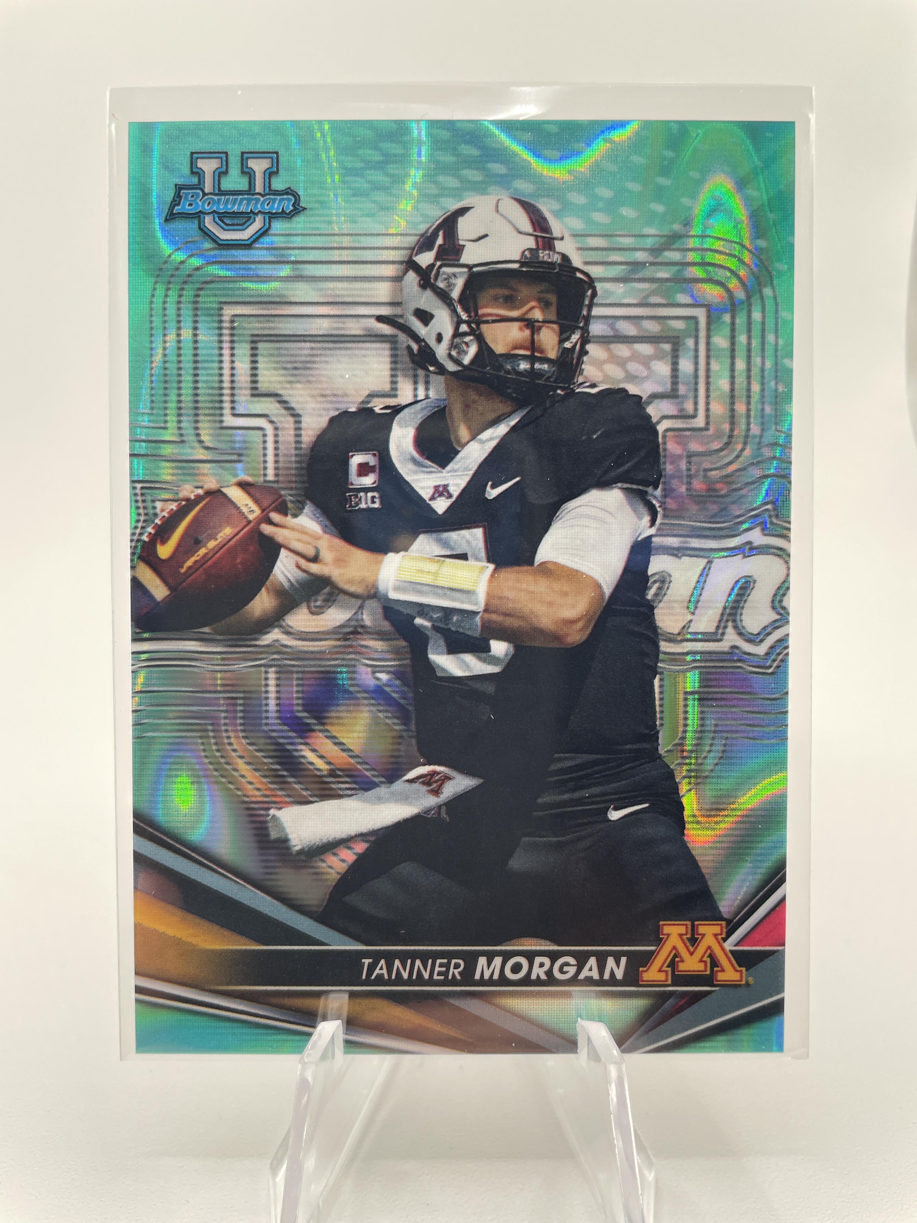 2023 Bowman University Best Tanner Morgan Aqua Refractor Rookie /199
