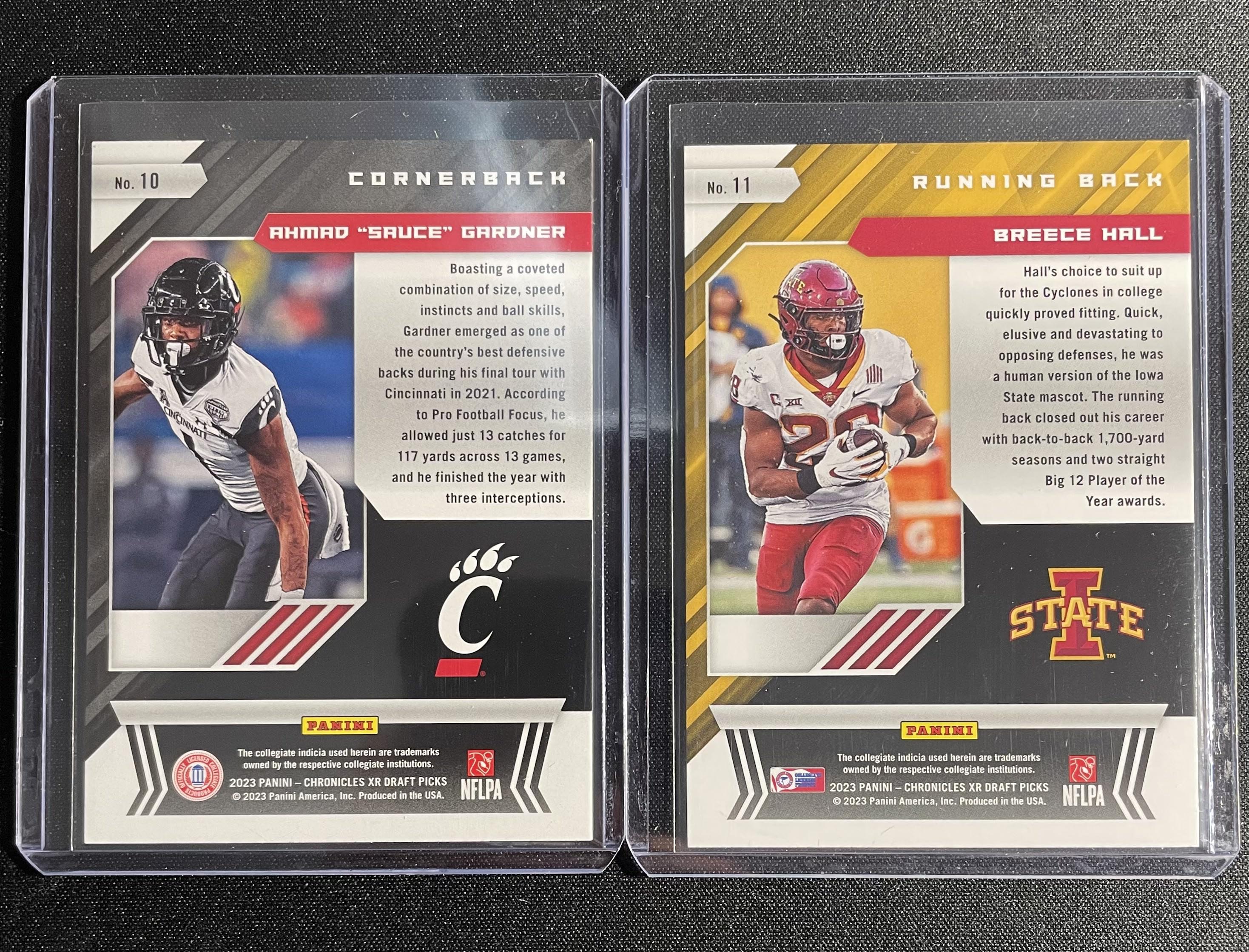 2023 Chronicles XR Draft Picks Ahmad Sauce Gardner + Breece Hall Rookie Jets Set