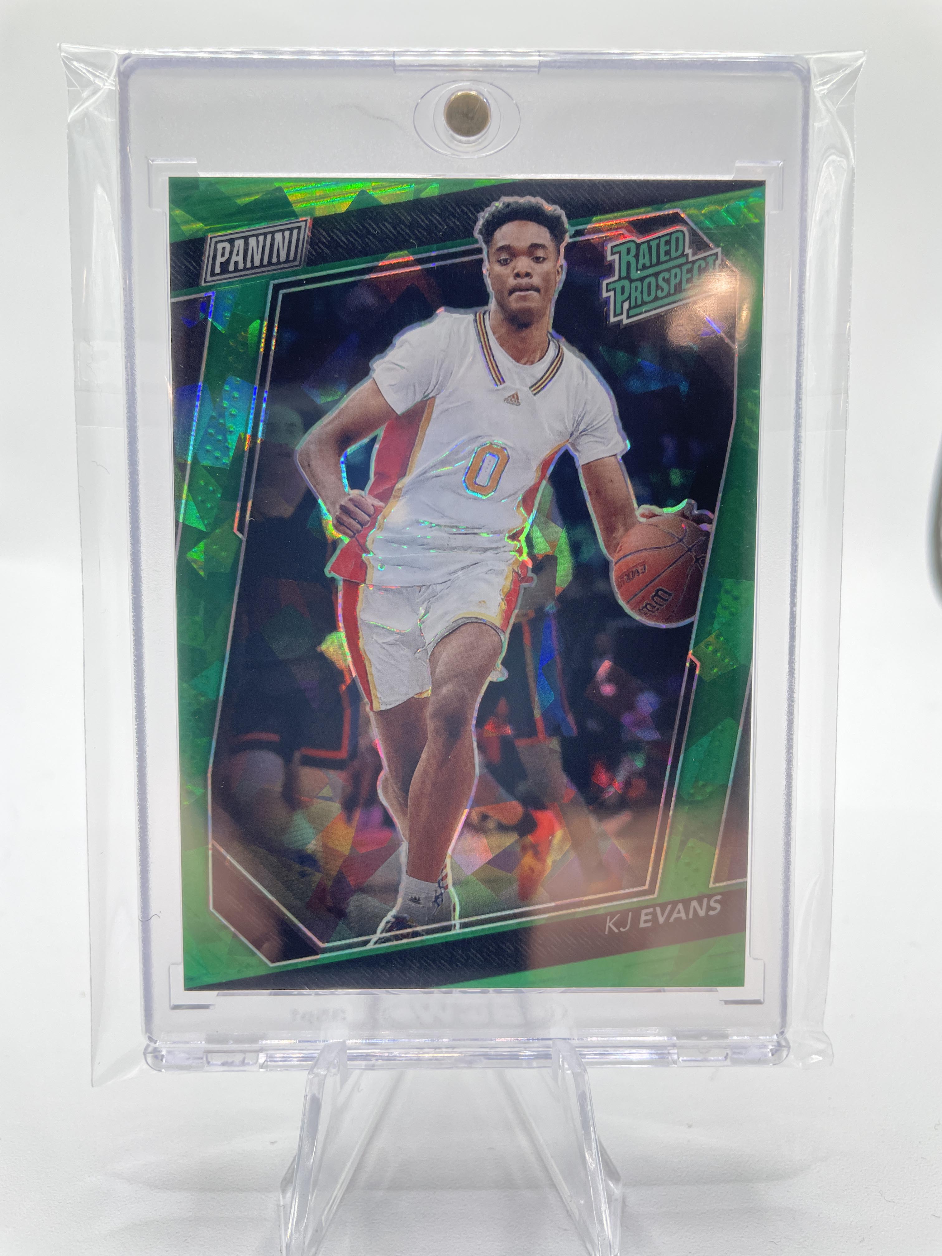 2023 Panini National VIP Kwame KJ Evans Rated Prospect Green Ice Prizm /99