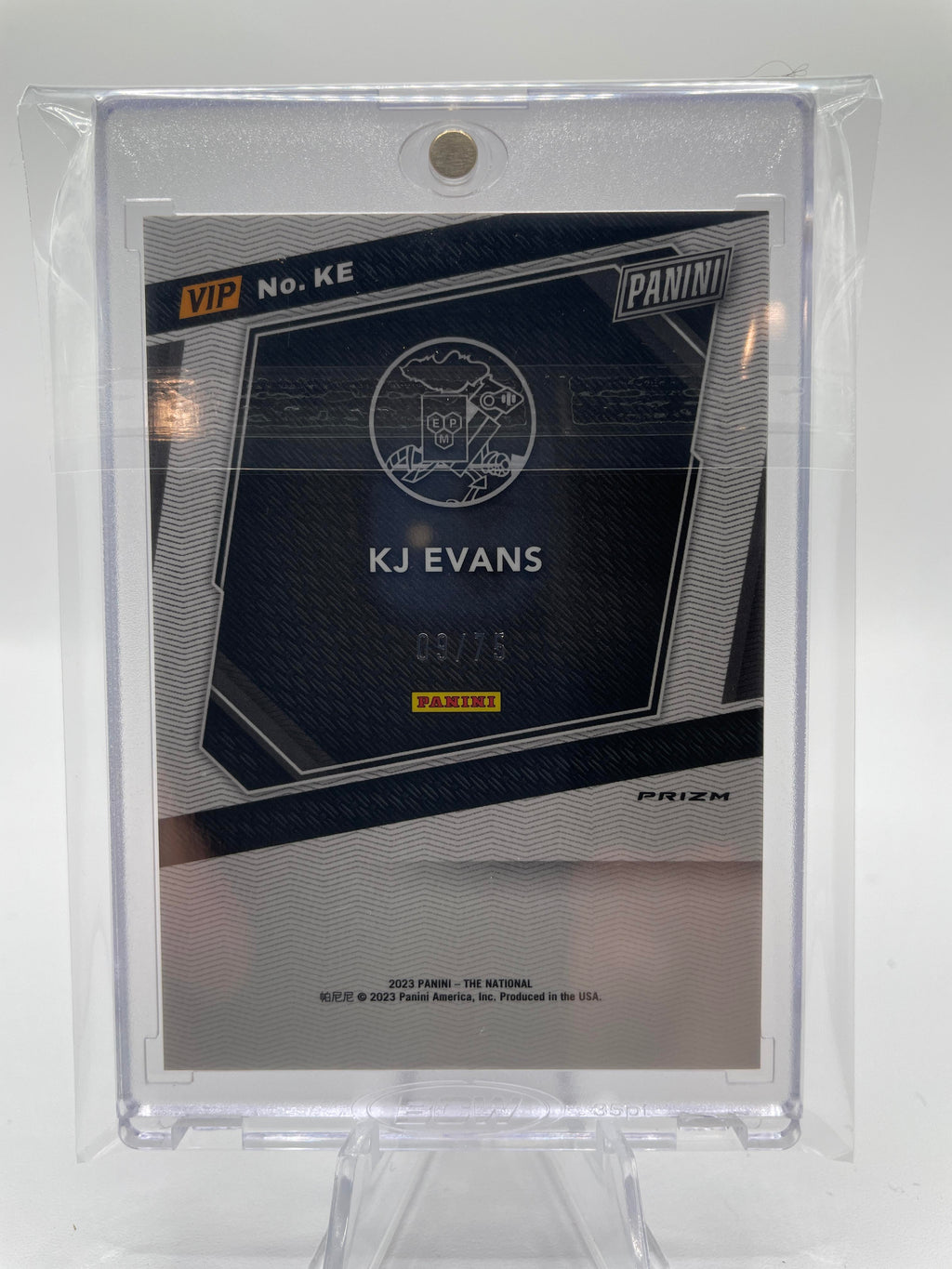 2023 Panini National VIP Kwame KJ Evans Rated Prospect Pink Ice Prizm /75