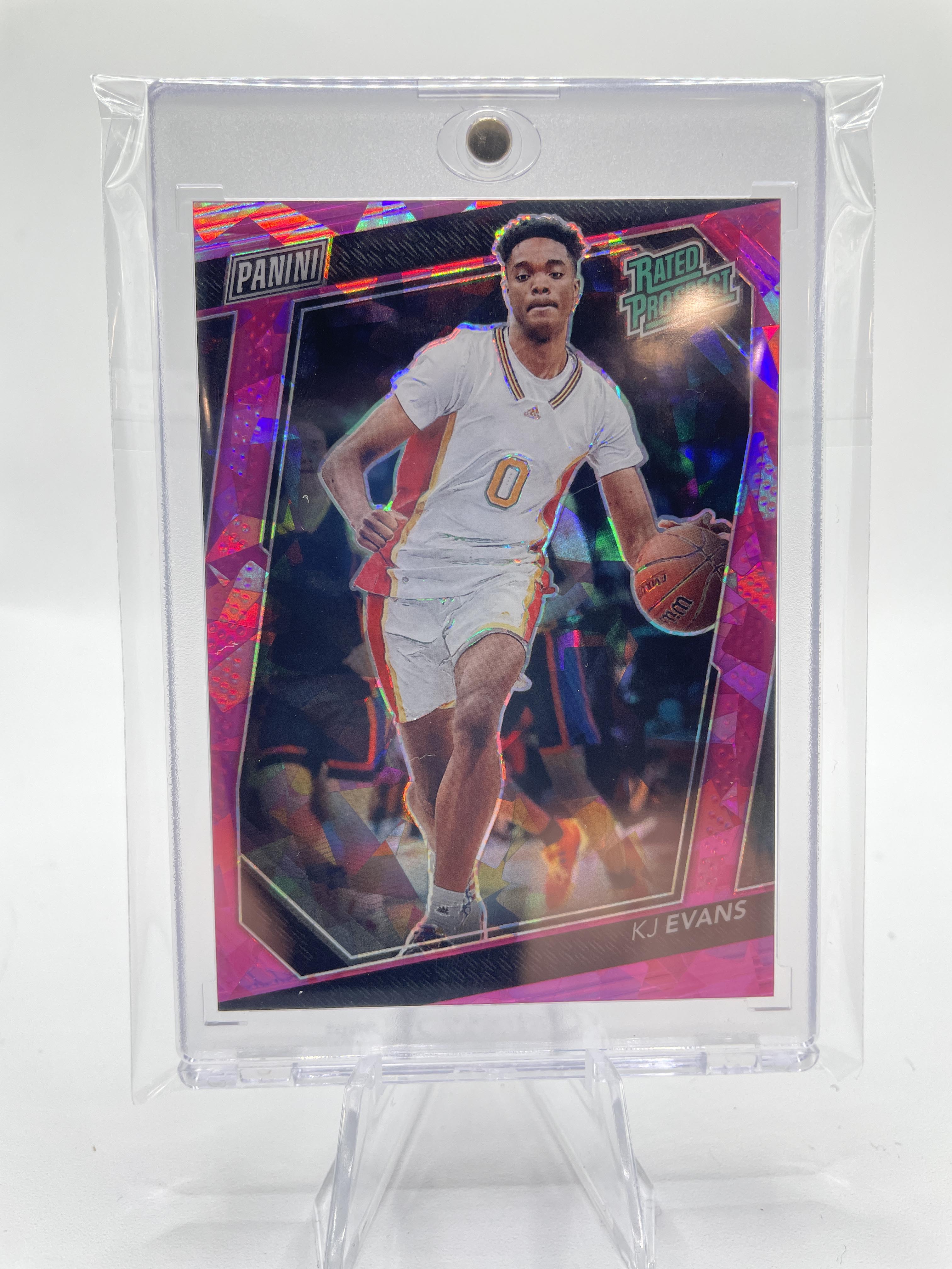 2023 Panini National VIP Kwame KJ Evans Rated Prospect Pink Ice Prizm /75