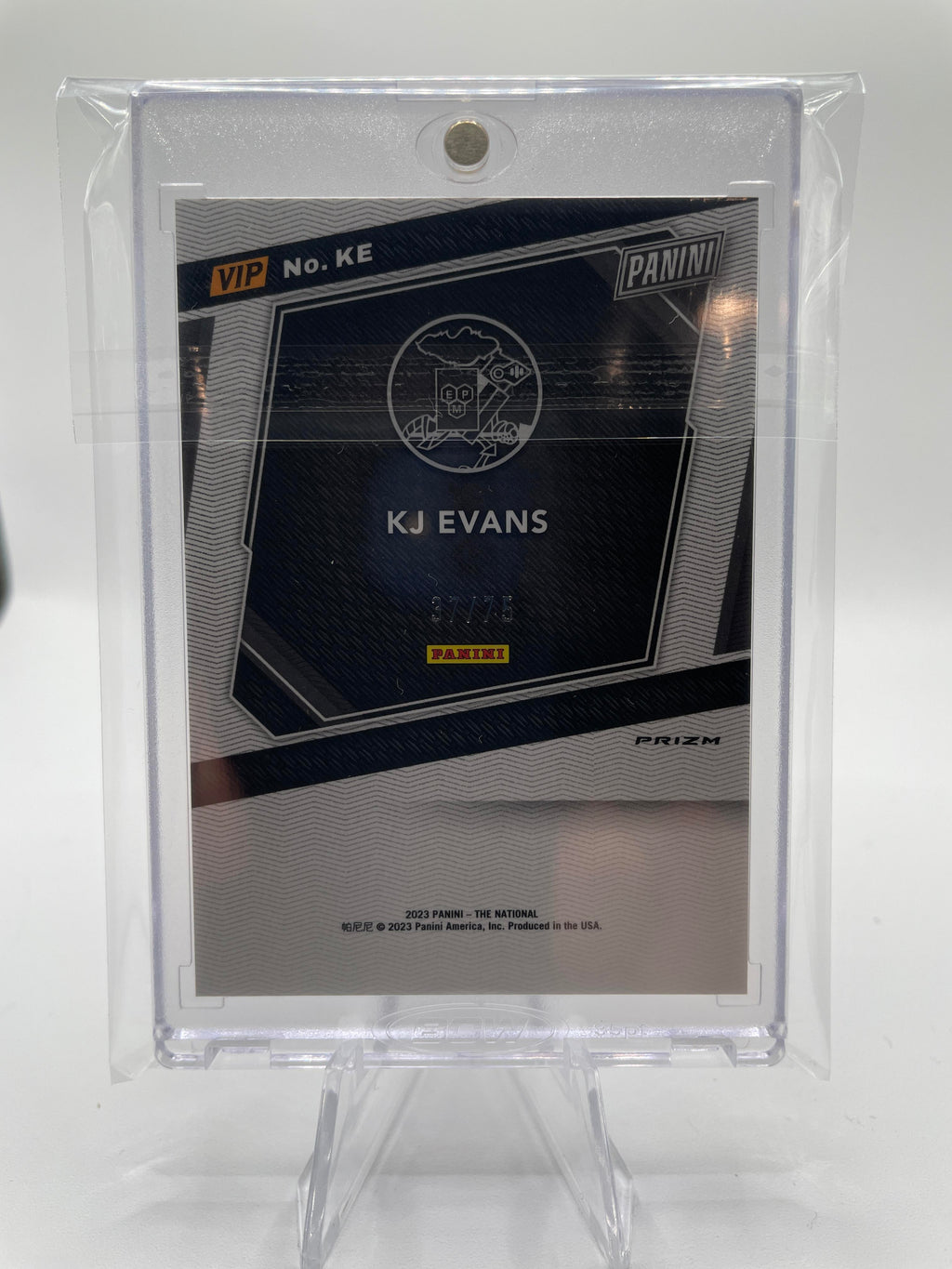 2023 Panini National VIP Kwame KJ Evans Rated Prospect Pink Ice Prizm /75