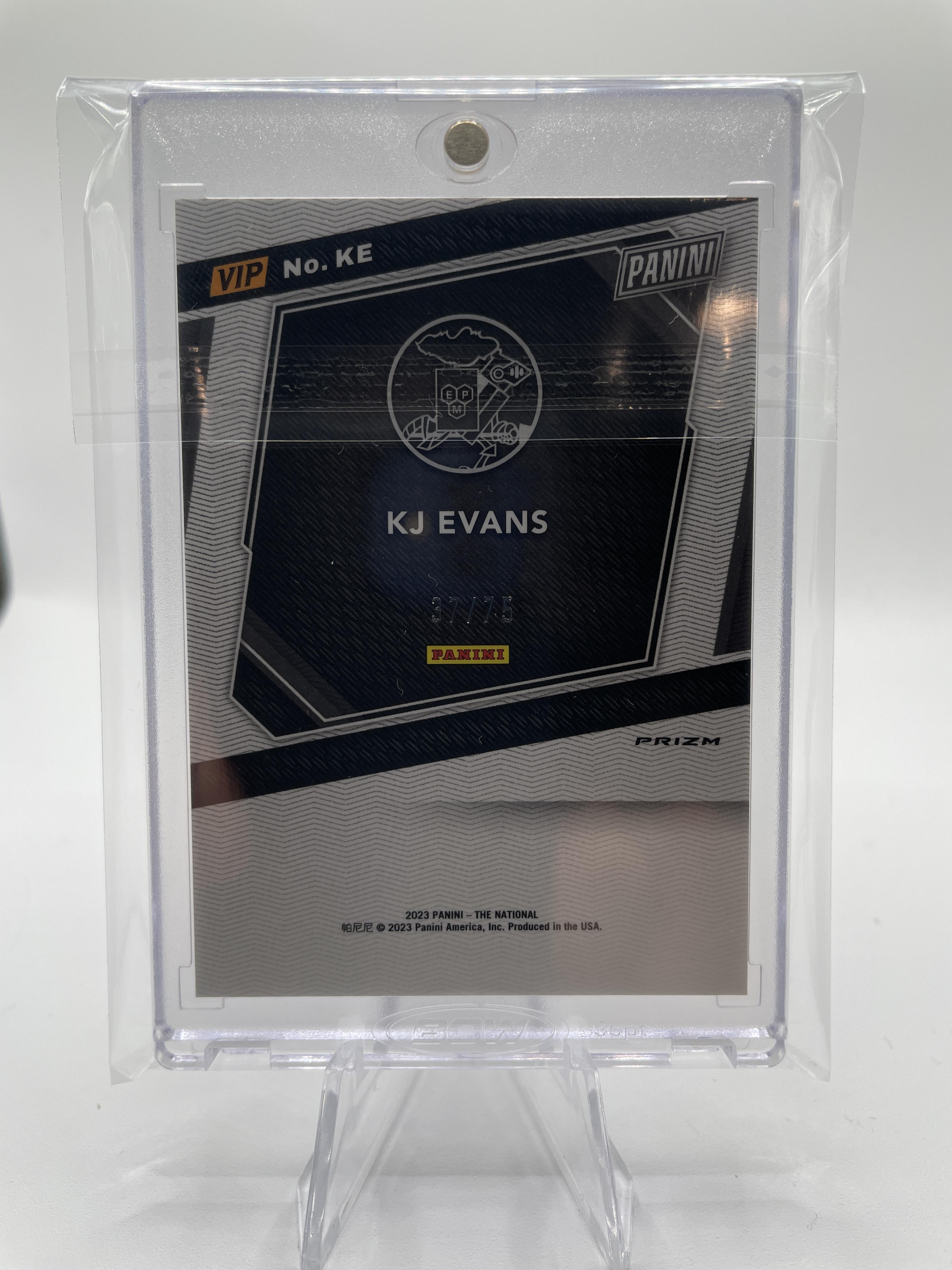 2023 Panini National VIP Kwame KJ Evans Rated Prospect Pink Ice Prizm /75