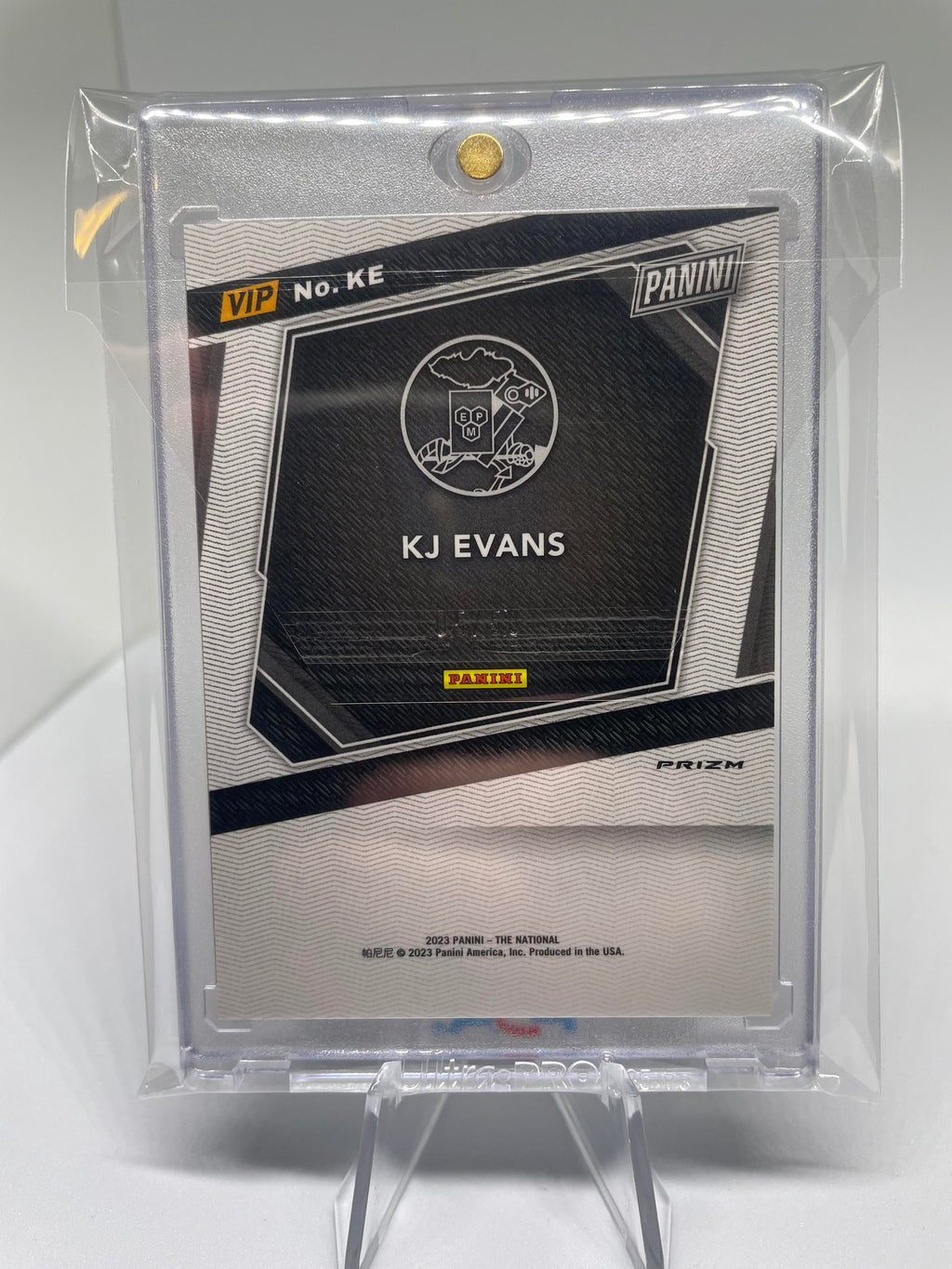 2023 Panini National VIP Kwame KJ Evans Rated Prospect Purple Ice Prizm /50