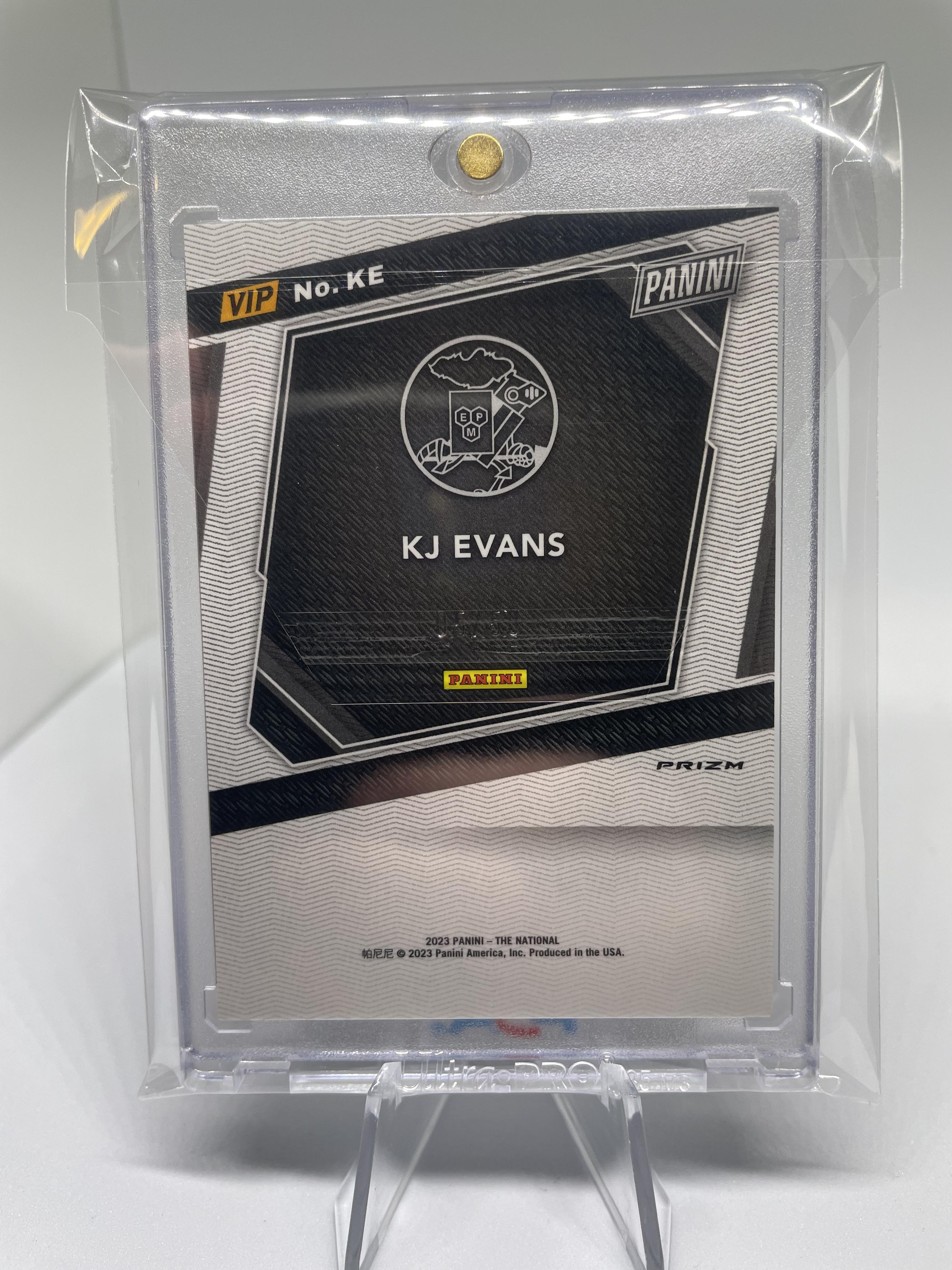 2023 Panini National VIP Kwame KJ Evans Rated Prospect Purple Ice Prizm /50