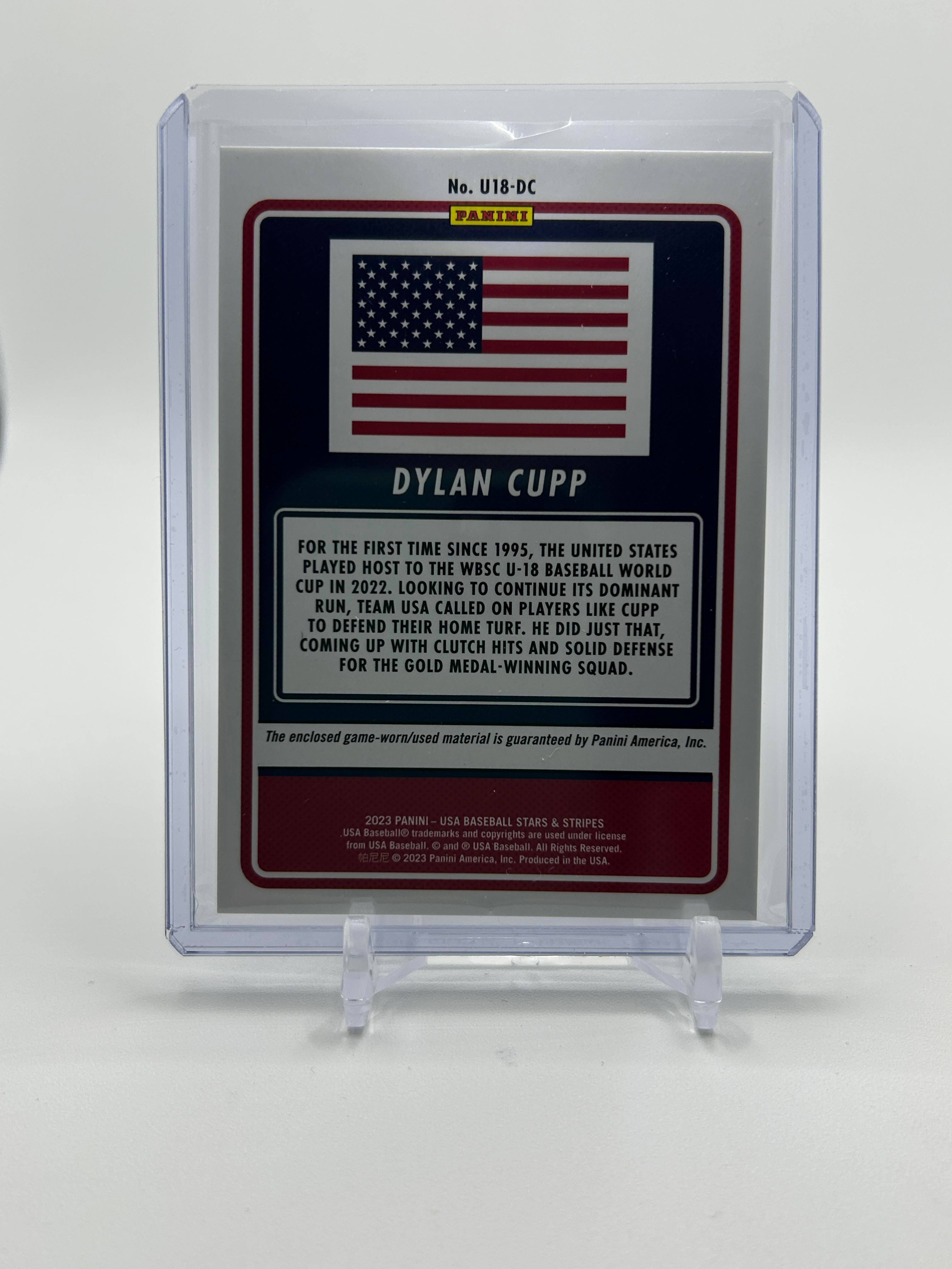 2023 Panini USA Stars & Stripes Dylan Cupp U-18 World Cup Prizm Patch