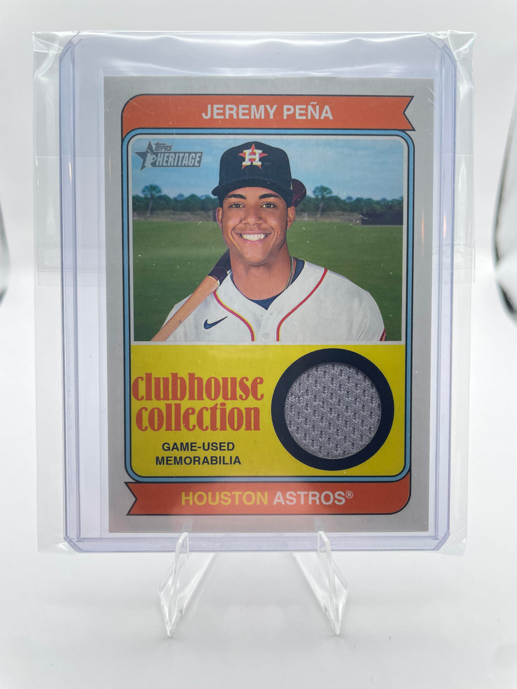 2023 Topps Heritage Jeremy Pena Clubhouse Collection Patch