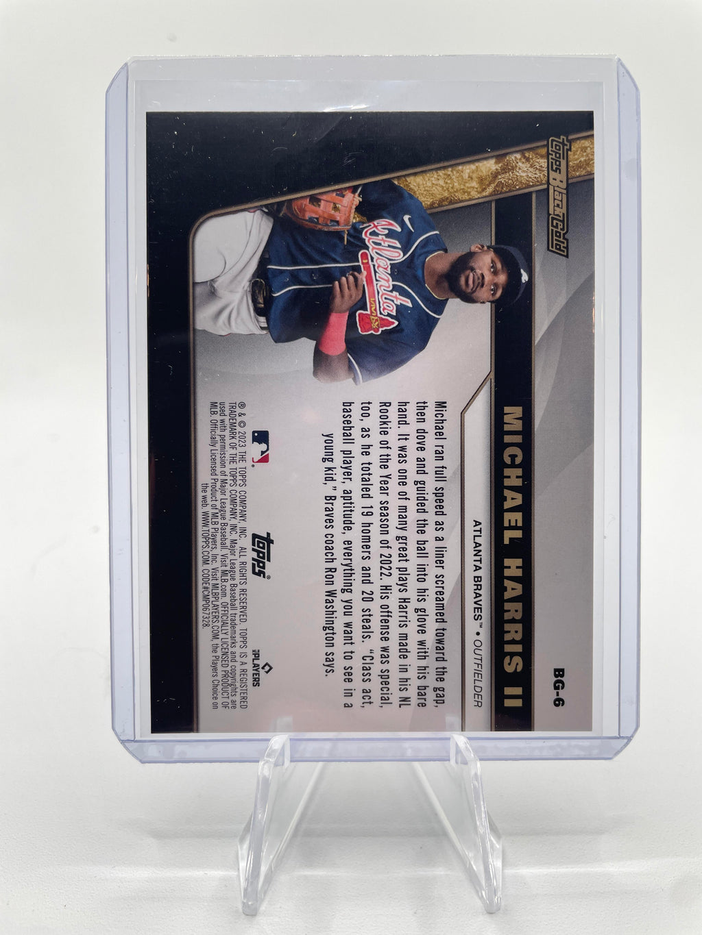2023 Topps Update Black Gold Michael Harris II Rookie #BG-6 Atlanta Braves