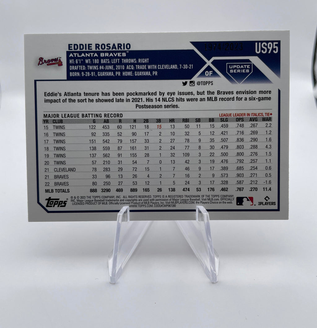 2023 Topps Update Series Eddie Rosario Gold Border /2023 #US95