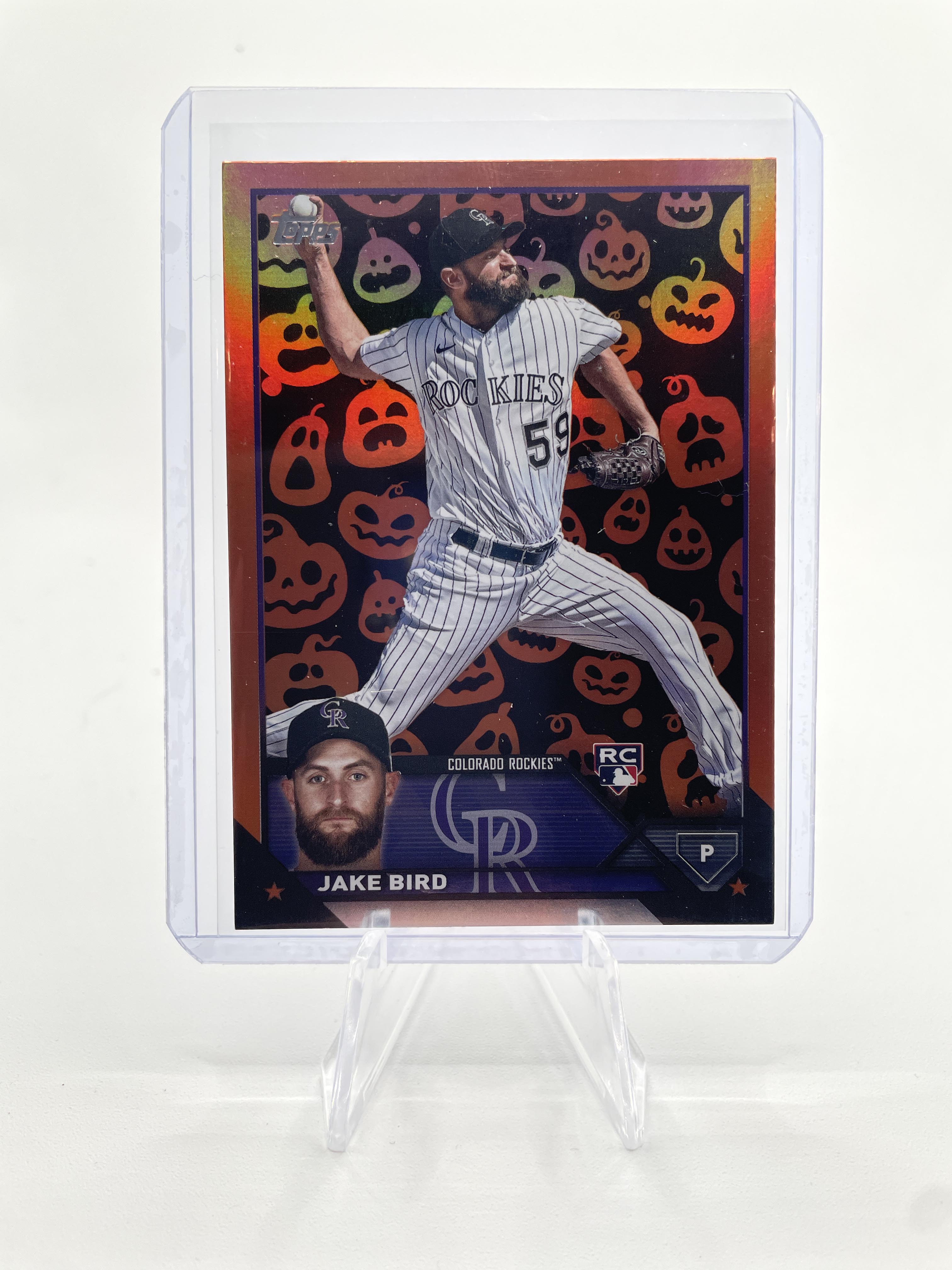2023 Topps Update Series Jake Bird Pumpkin Foil Rookie #US162
