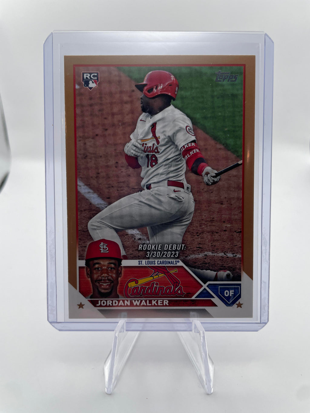 2023 Topps Update Series Jordan Walker Rookie Debut Gold Border /2023 #US122