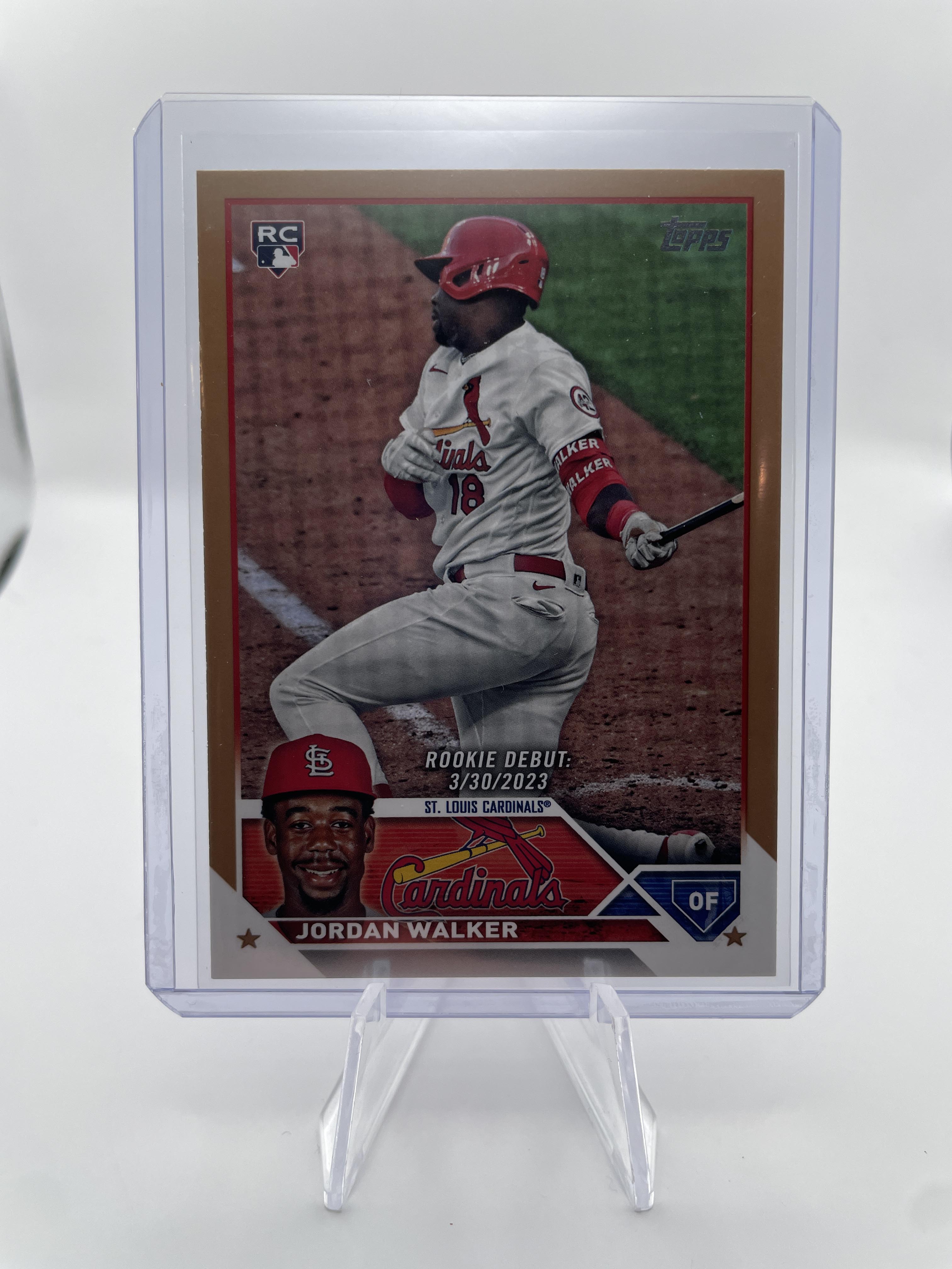2023 Topps Update Series Jordan Walker Rookie Debut Gold Border /2023 #US122