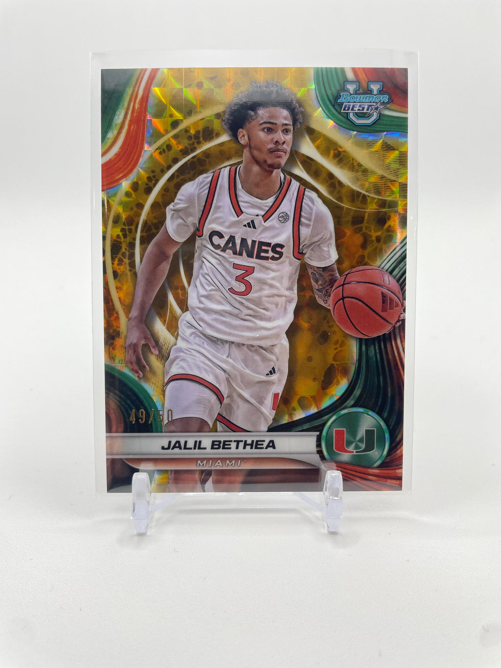 2024-25 Bowman U Best Jalil Bethea Gold Refractor /50 + Green /99 RC Set (x5)