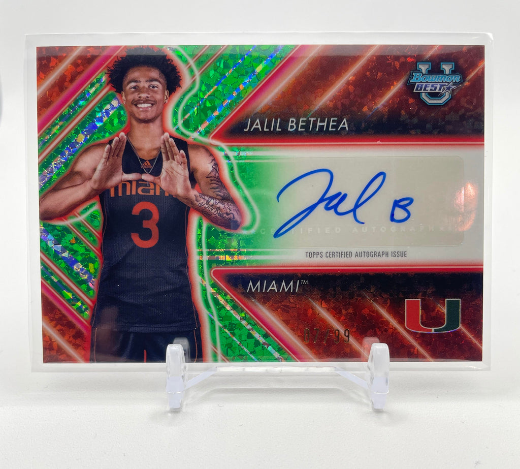 2024-25 Bowman U Best Jalil Bethea Possession Arrow Green Refractor Auto /99