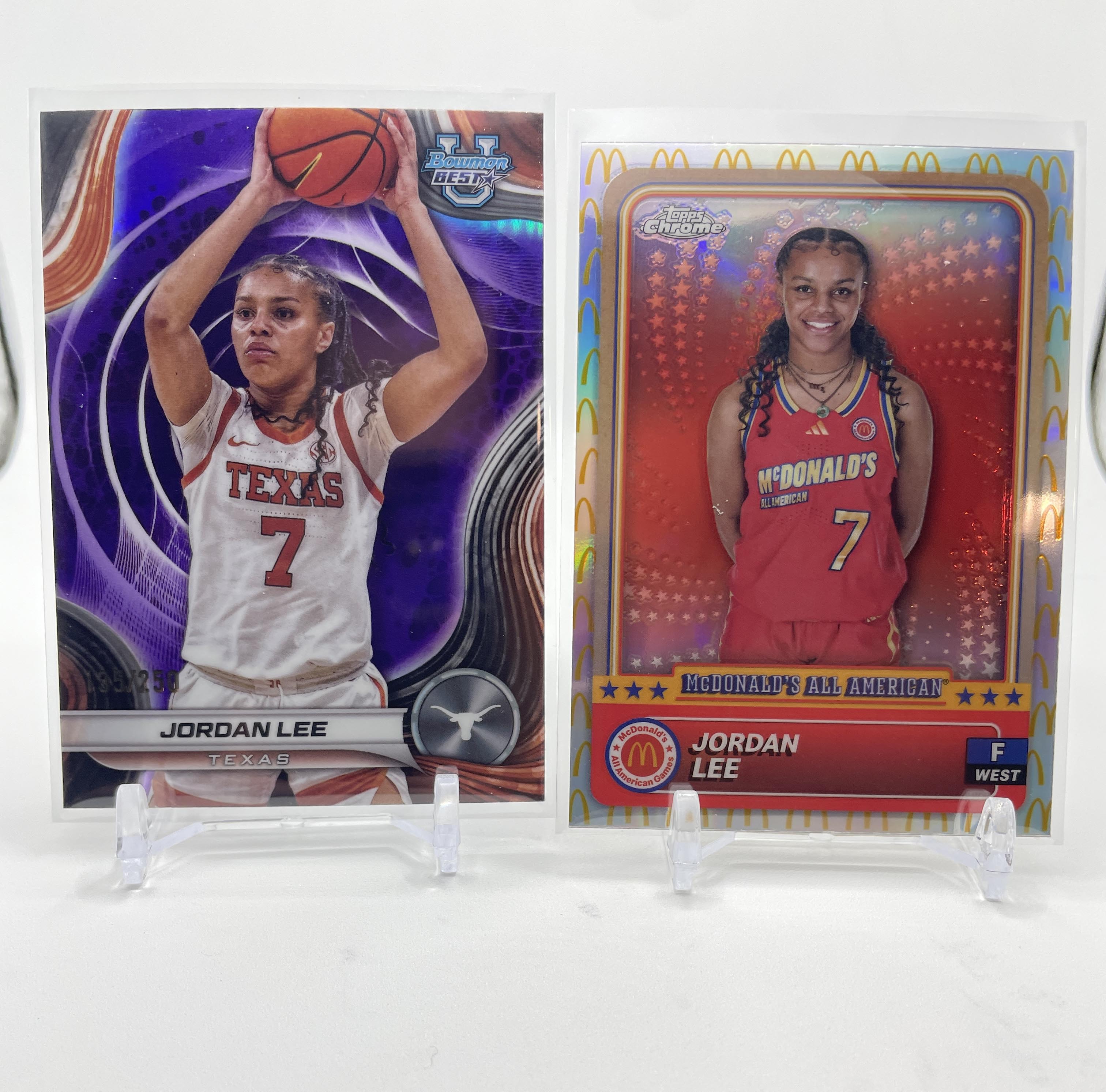 2024-25 Bowman U Best Jordan Lee Purple Refractor /250 + McDonald's Logo SP Set