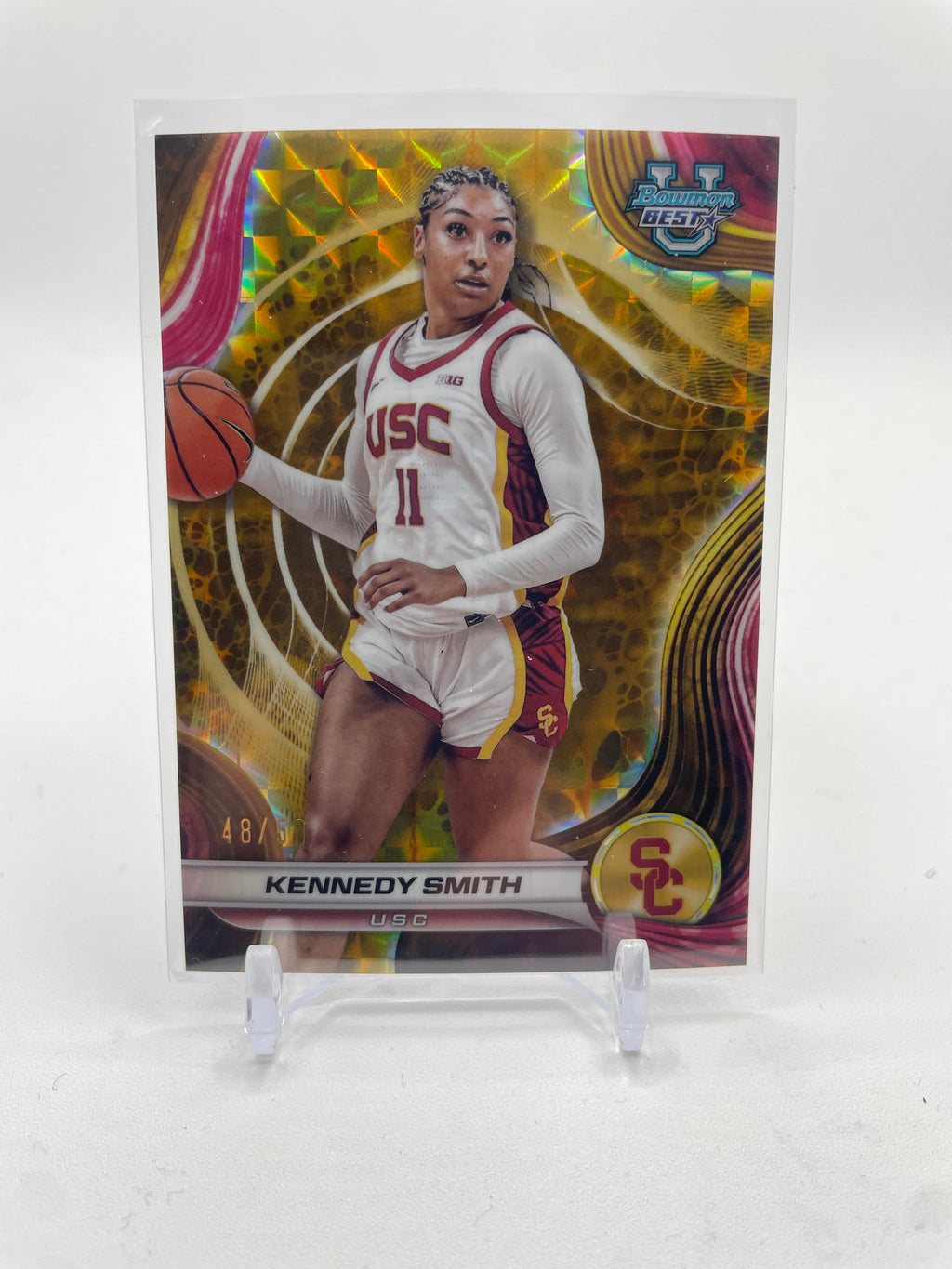 2024-25 Bowman U Best Kennedy Smith Gold Refractor /50 + Chrome Blue /199