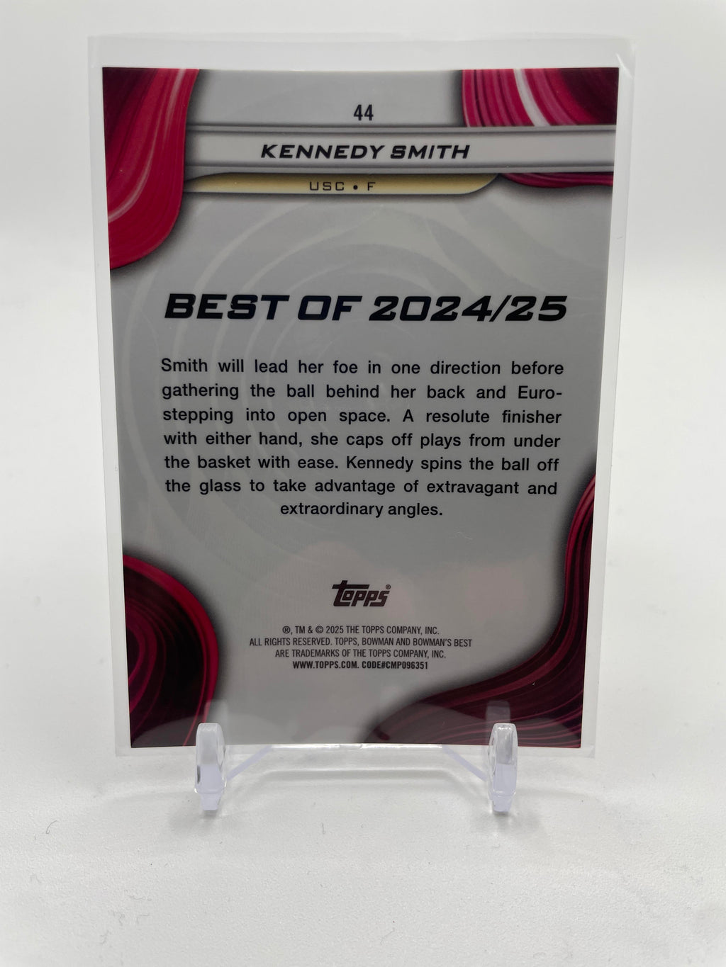 2024-25 Bowman U Best Kennedy Smith Gold Refractor /50 + Chrome Blue /199