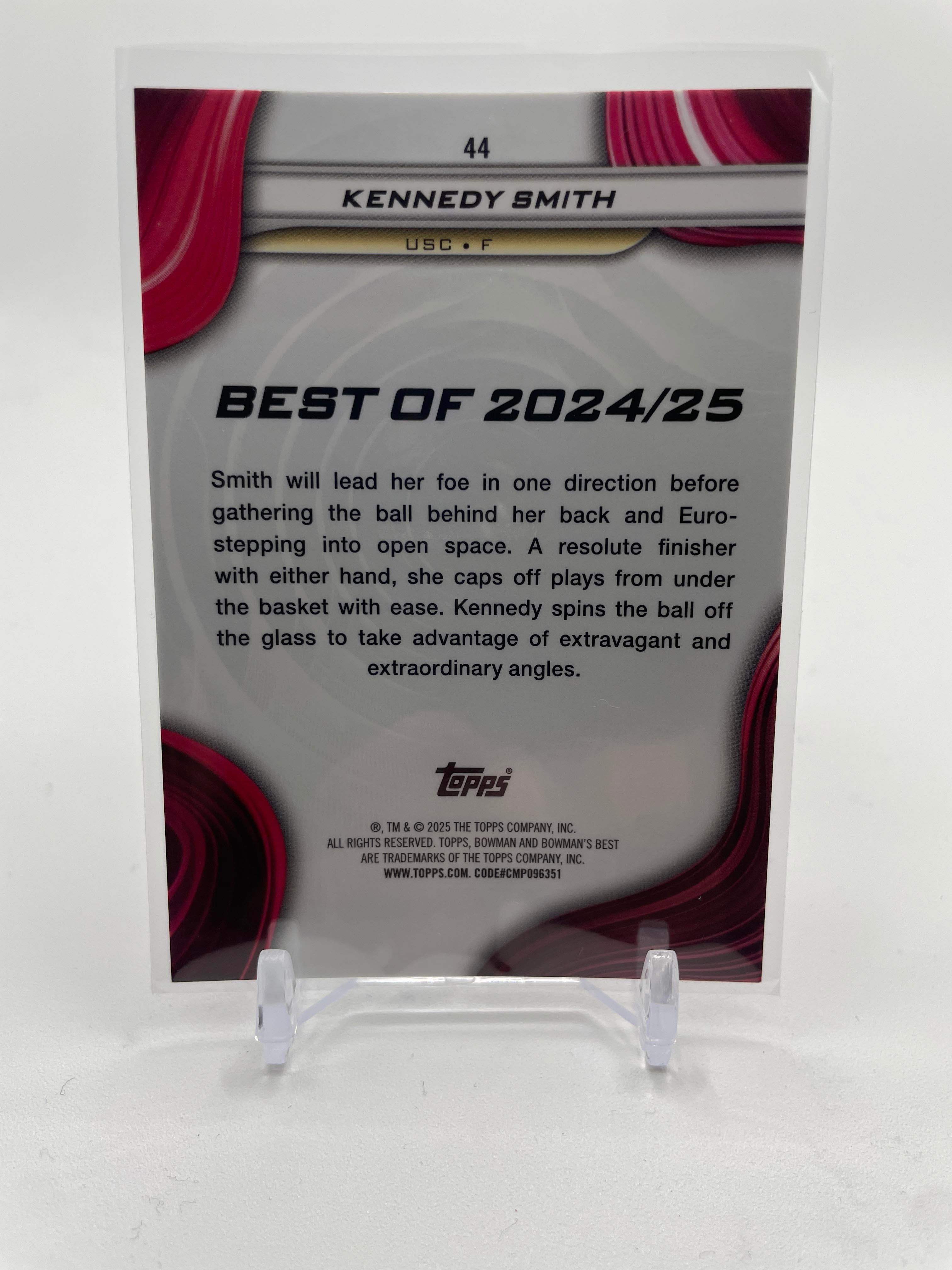 2024-25 Bowman U Best Kennedy Smith Gold Refractor /50 + Chrome Blue /199
