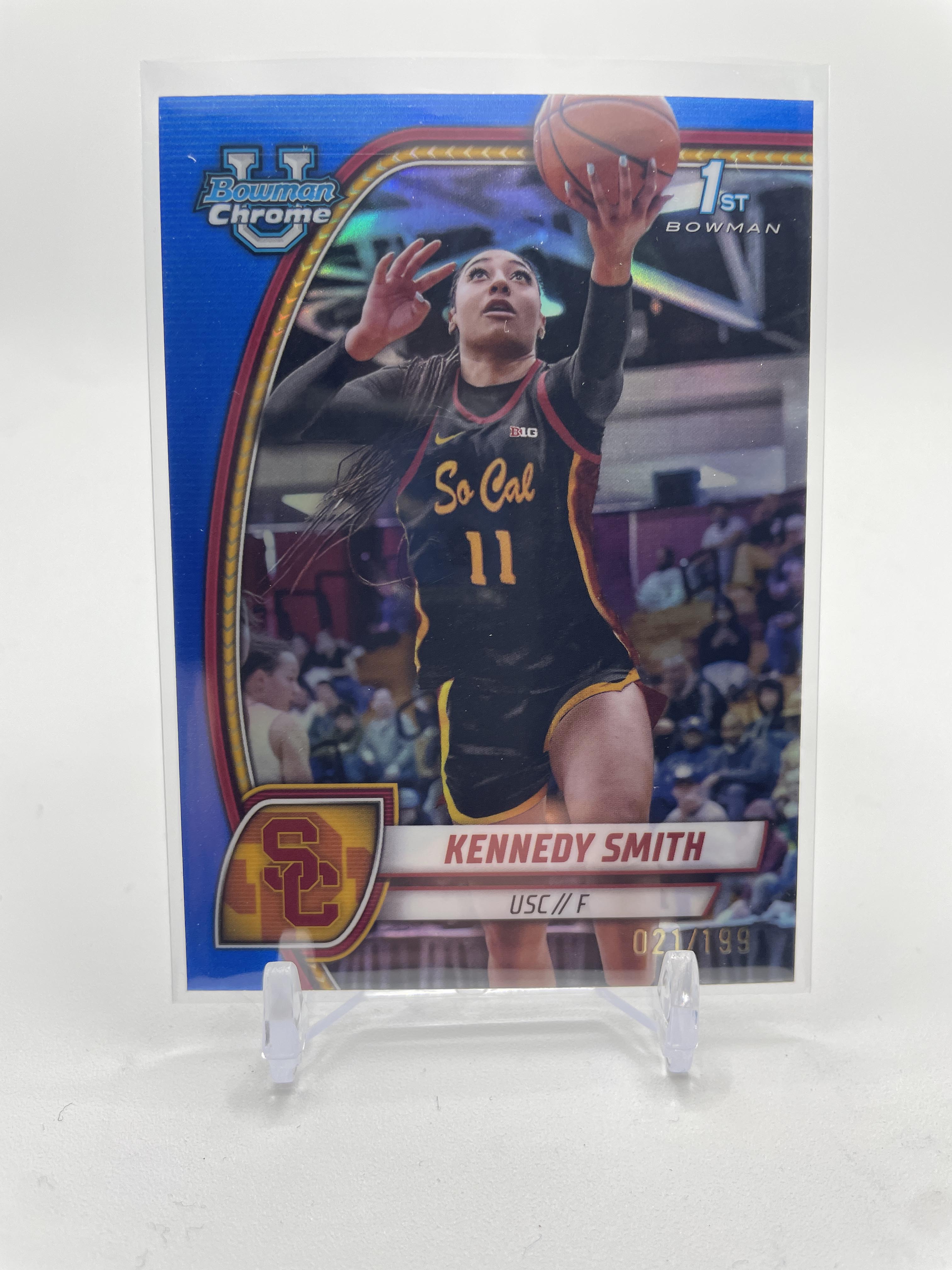 2024-25 Bowman U Best Kennedy Smith Gold Refractor /50 + Chrome Blue /199