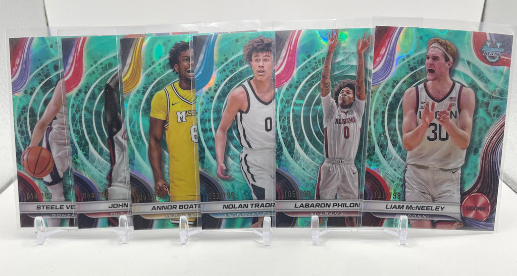 2024-25 Bowman U Best Labaron Philon Liam McNeeley Traore Aqua /199 SP Set (x6)