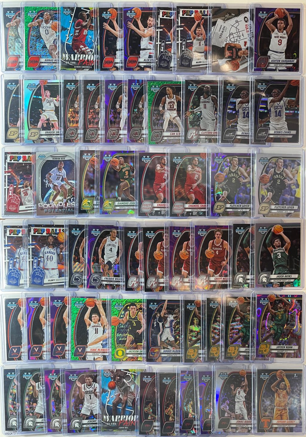 2024-25 Bowman U Chrome Bidunga Newell McKneely Insert SP Refractor Set (x212)