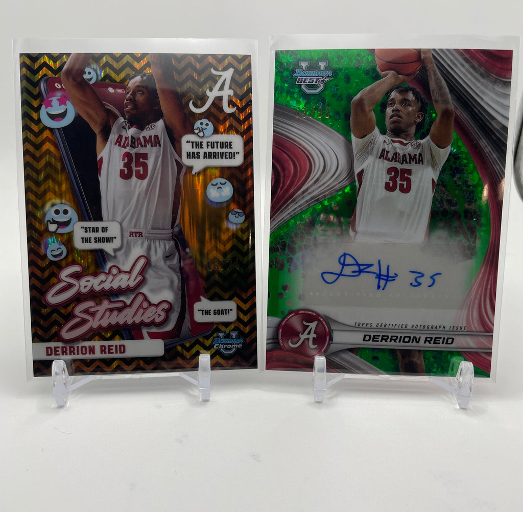 2024-25 Bowman U Chrome Derrion Reid Black Gold SP /24 + Best Green Auto /99