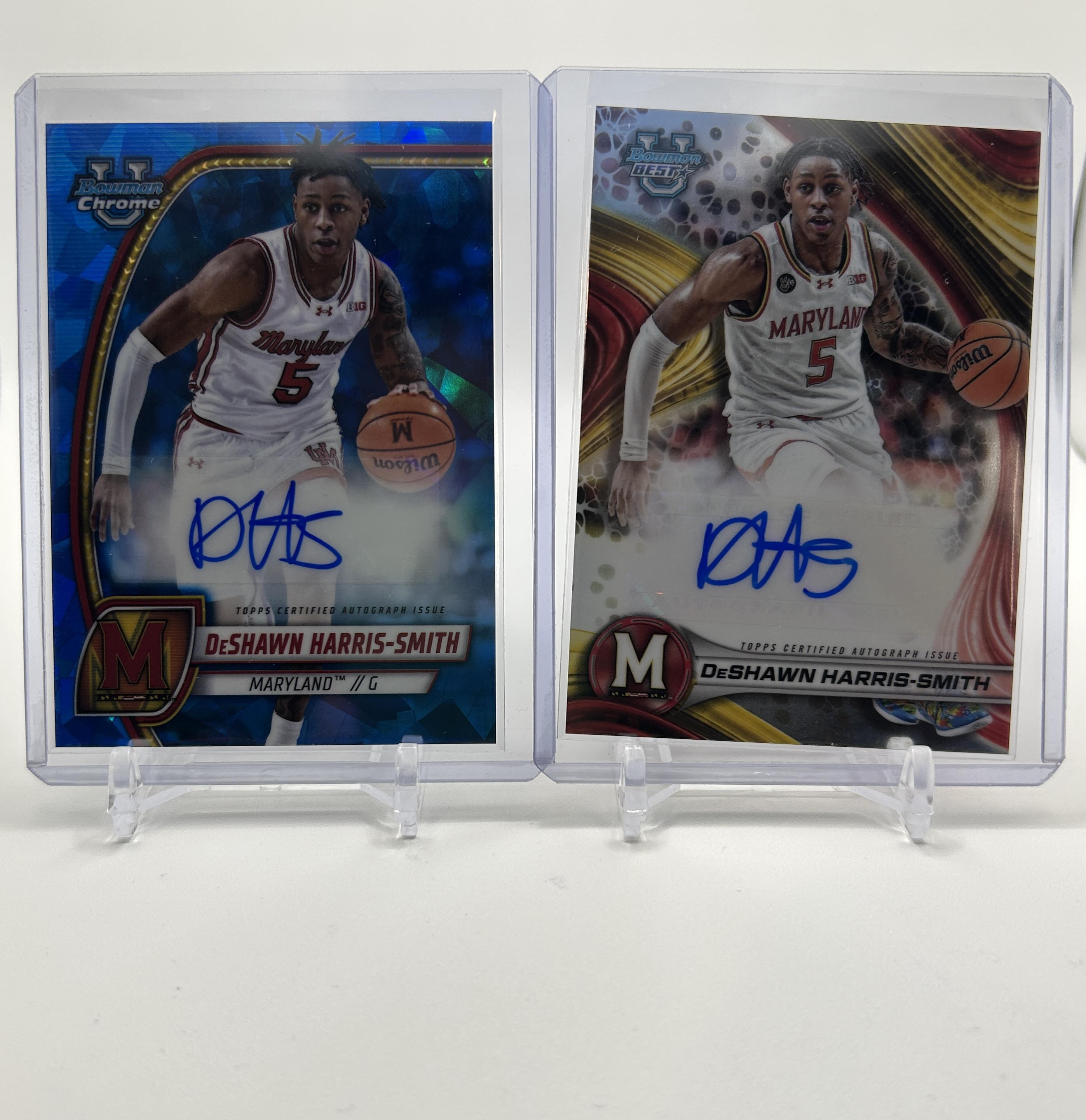 2024-25 Bowman U Chrome Deshawn Harris-Smith Green Auto /99 + Sapphire Set (x4)
