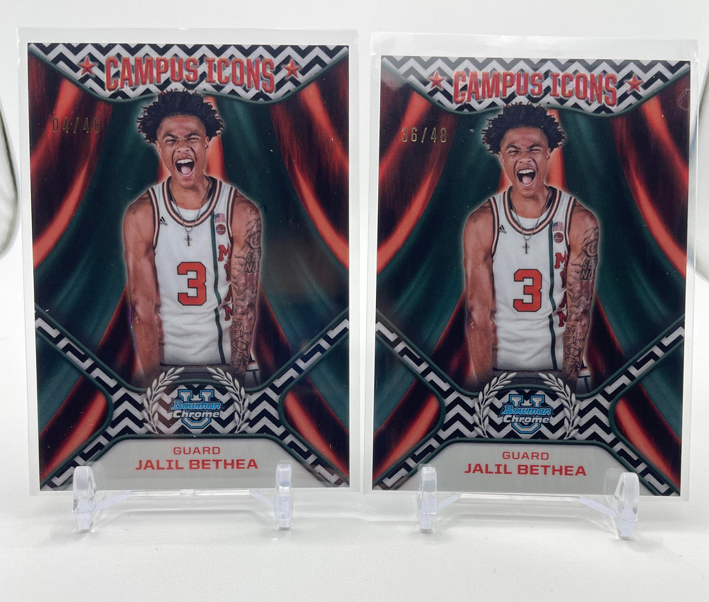 2024-25 Bowman U Chrome Jalil Bethea Campus Icons Black White Refractor /48 (x2)