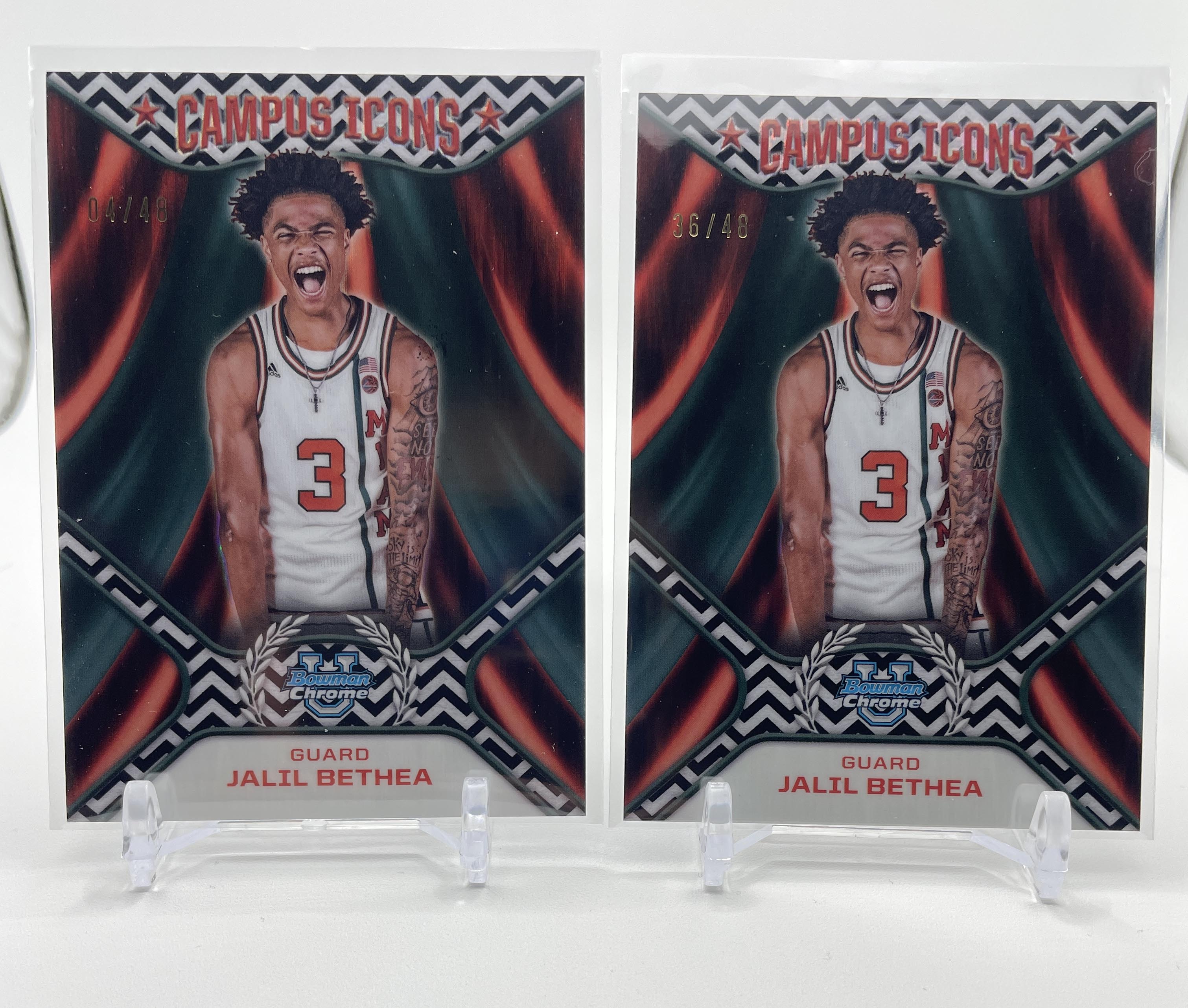 2024-25 Bowman U Chrome Jalil Bethea Campus Icons Black White Refractor /48 (x2)
