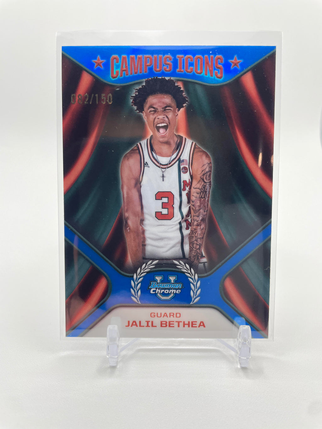 2024-25 Bowman U Chrome Jalil Bethea Flash + Icons Blue Refractor /150 Set (x3)