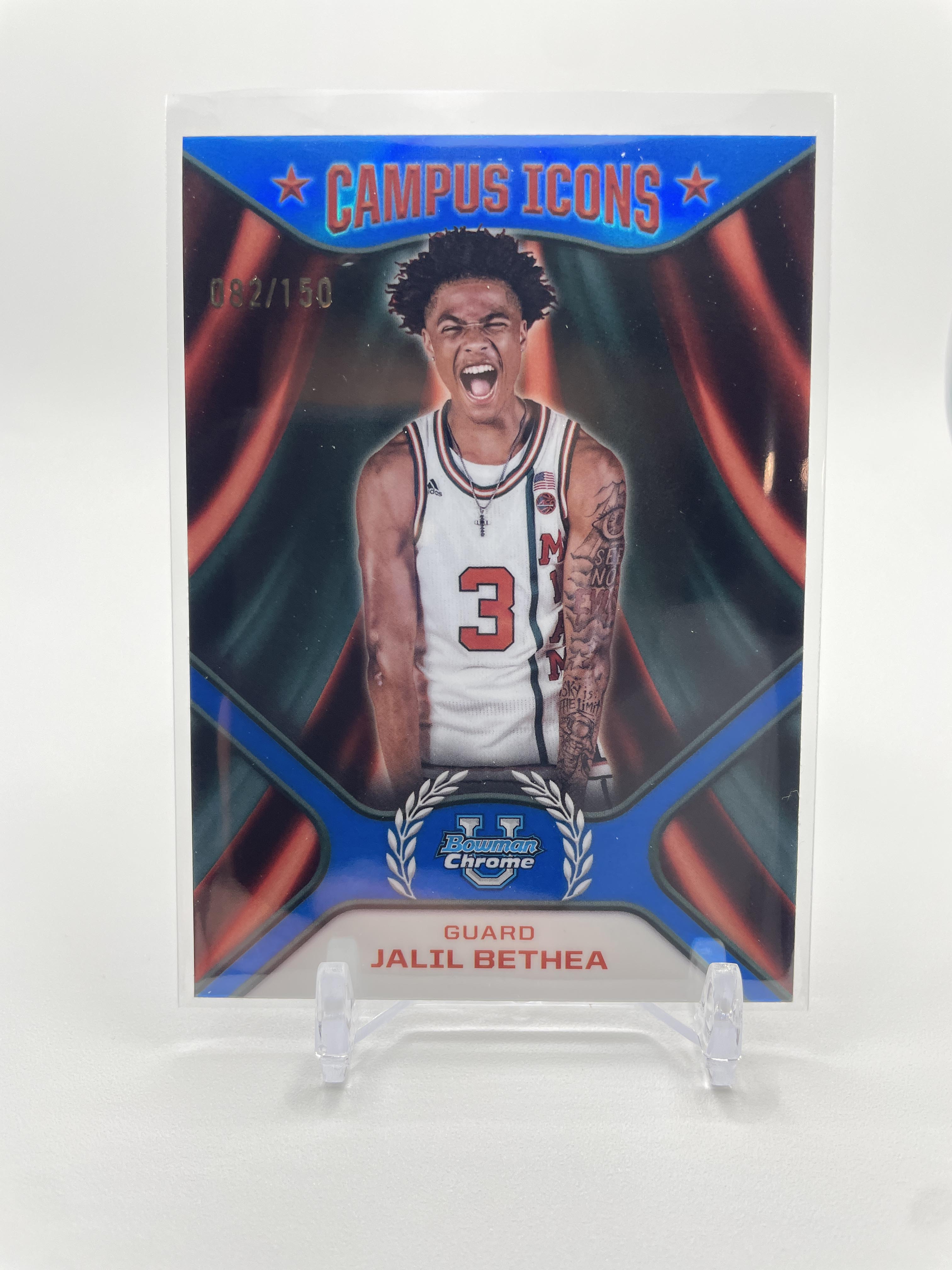 2024-25 Bowman U Chrome Jalil Bethea Flash + Icons Blue Refractor /150 Set (x3)