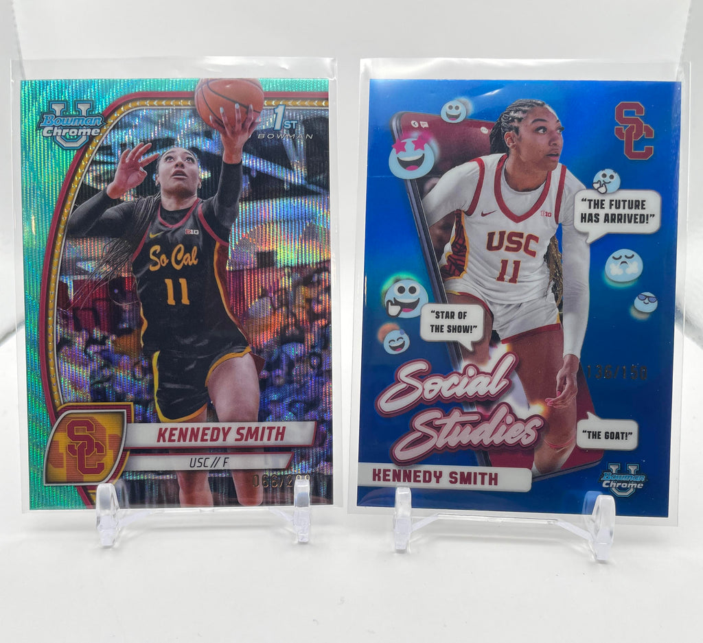 2024-25 Bowman U Chrome Kennedy Smith Blue Refractor + Insert /150 + Aqua /299