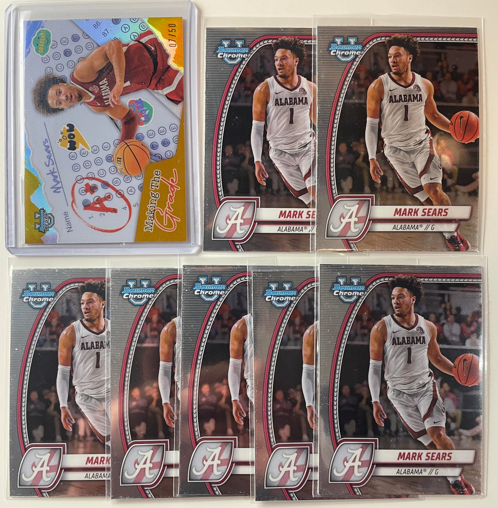 2024-25 Bowman U Chrome Mark Sears Making Grade Gold Refractor /50 + Base (x8)