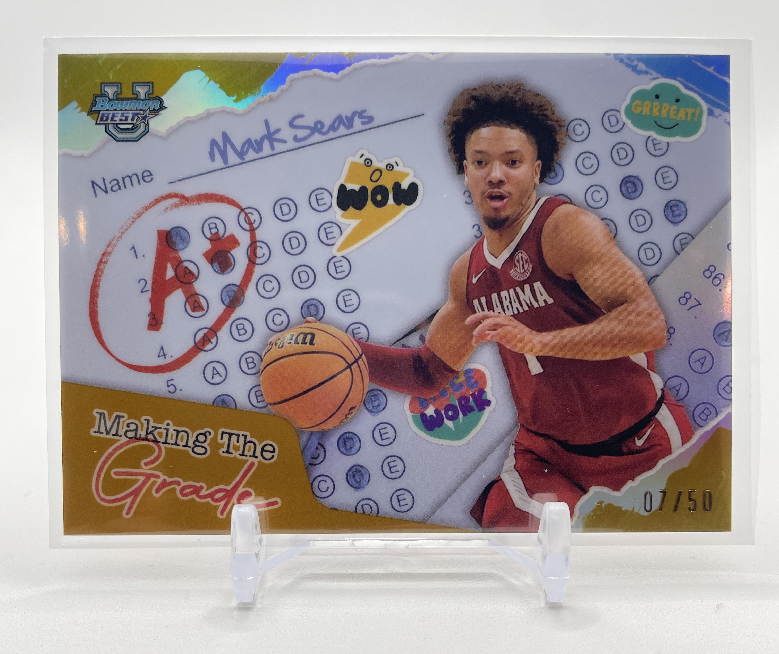 2024-25 Bowman U Chrome Mark Sears Making Grade Gold Refractor /50 + Base (x8)