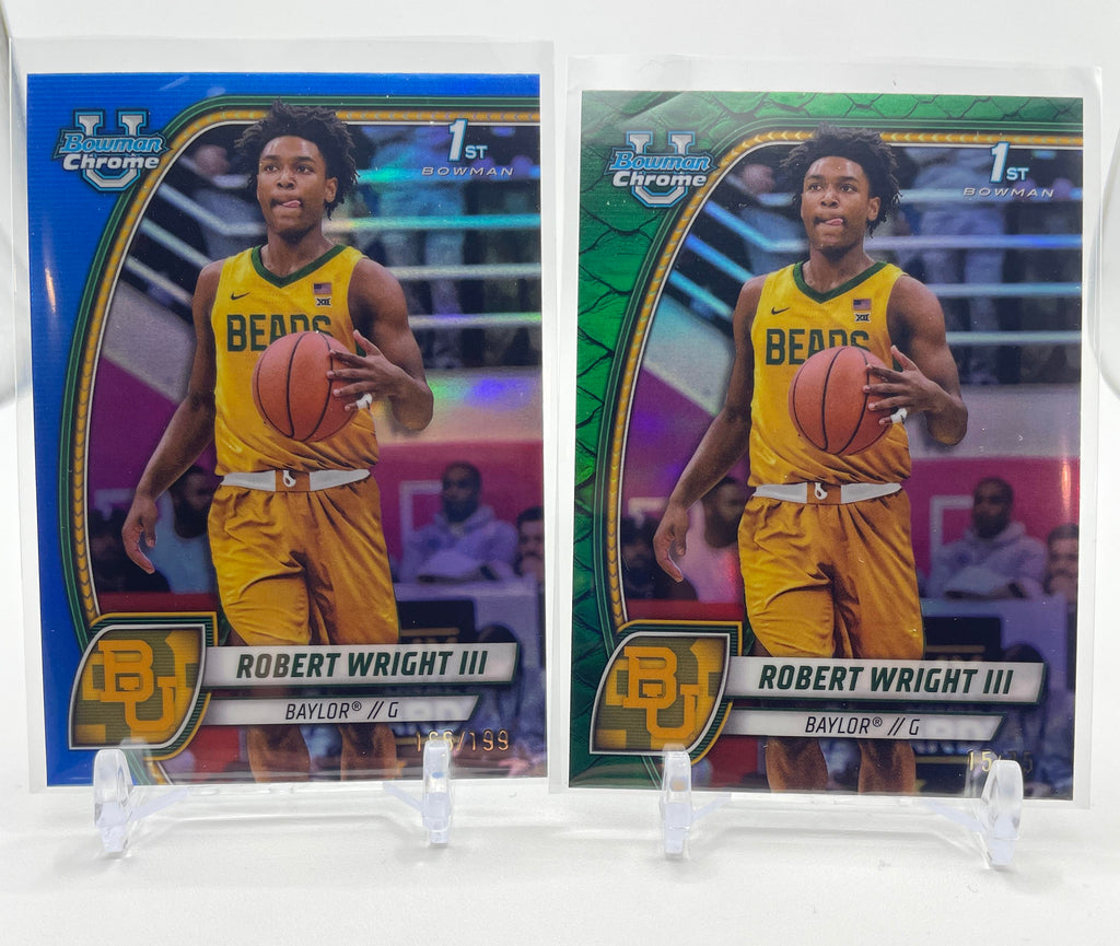 2024-25 Bowman U Chrome Robert Wright III Green Refractor /75 + Blue /199