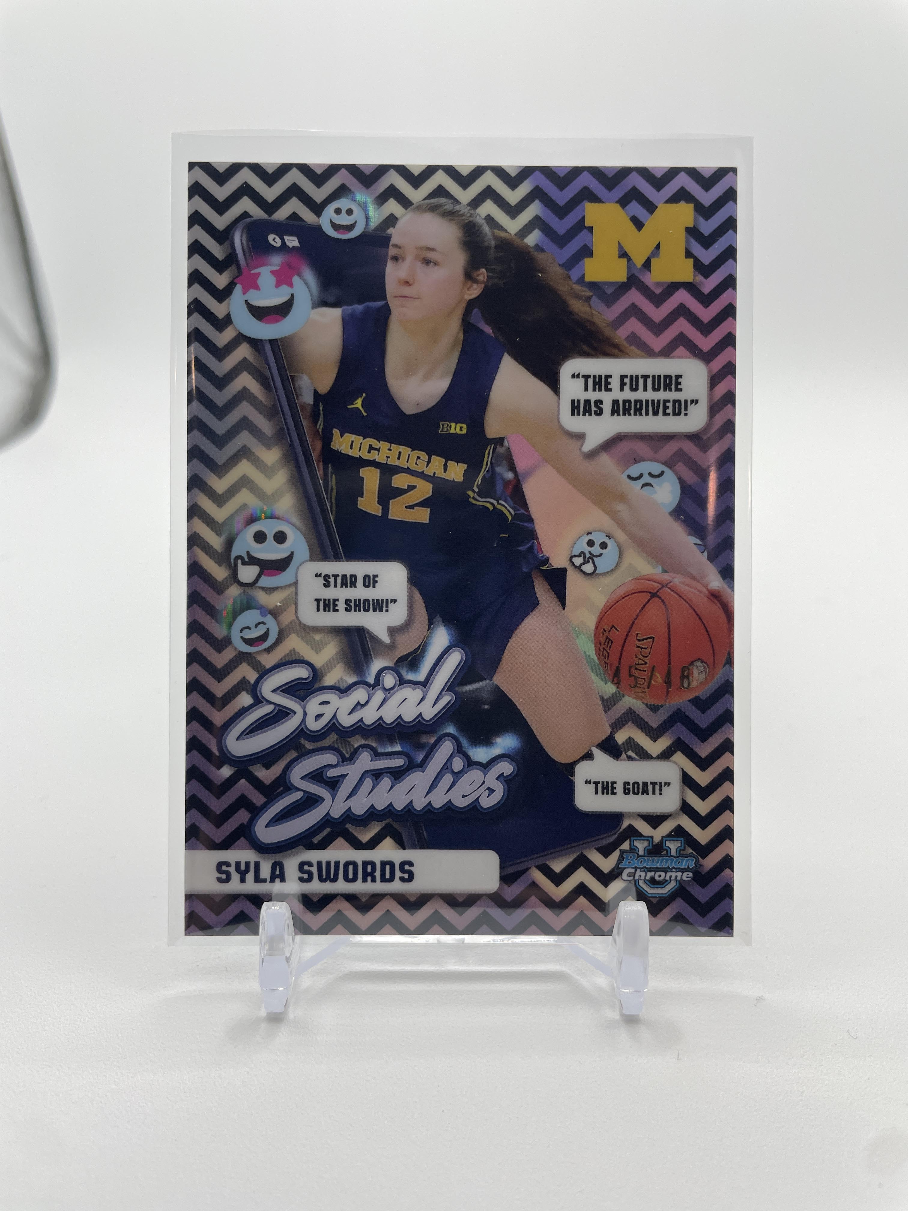 2024-25 Bowman U Chrome Syla Swords Social Studies Black & White Refractor /48