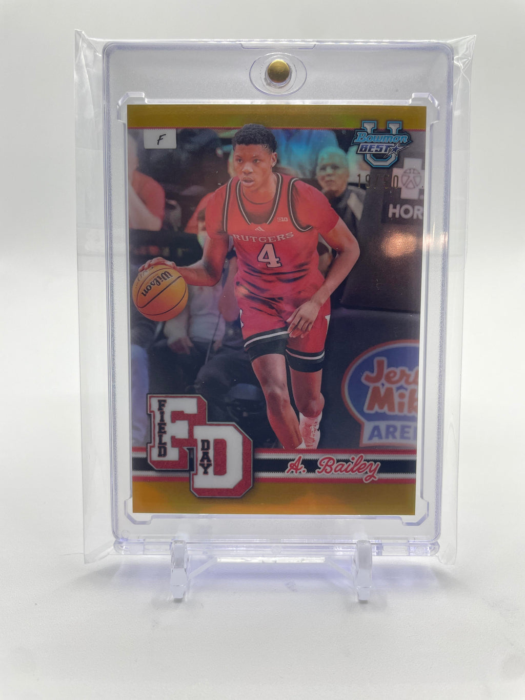 2024-25 Bowman University Best Ace Bailey Field Day Gold Refractor /50
