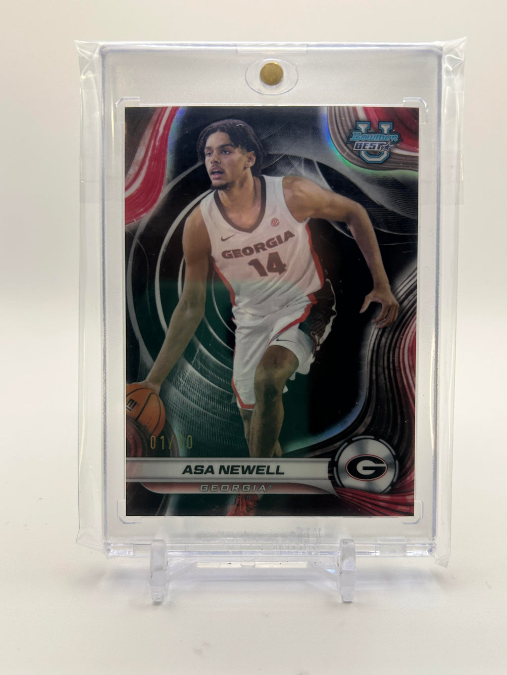 2024-25 Bowman University Best Asa Newell Black Refractor Rookie 1/10