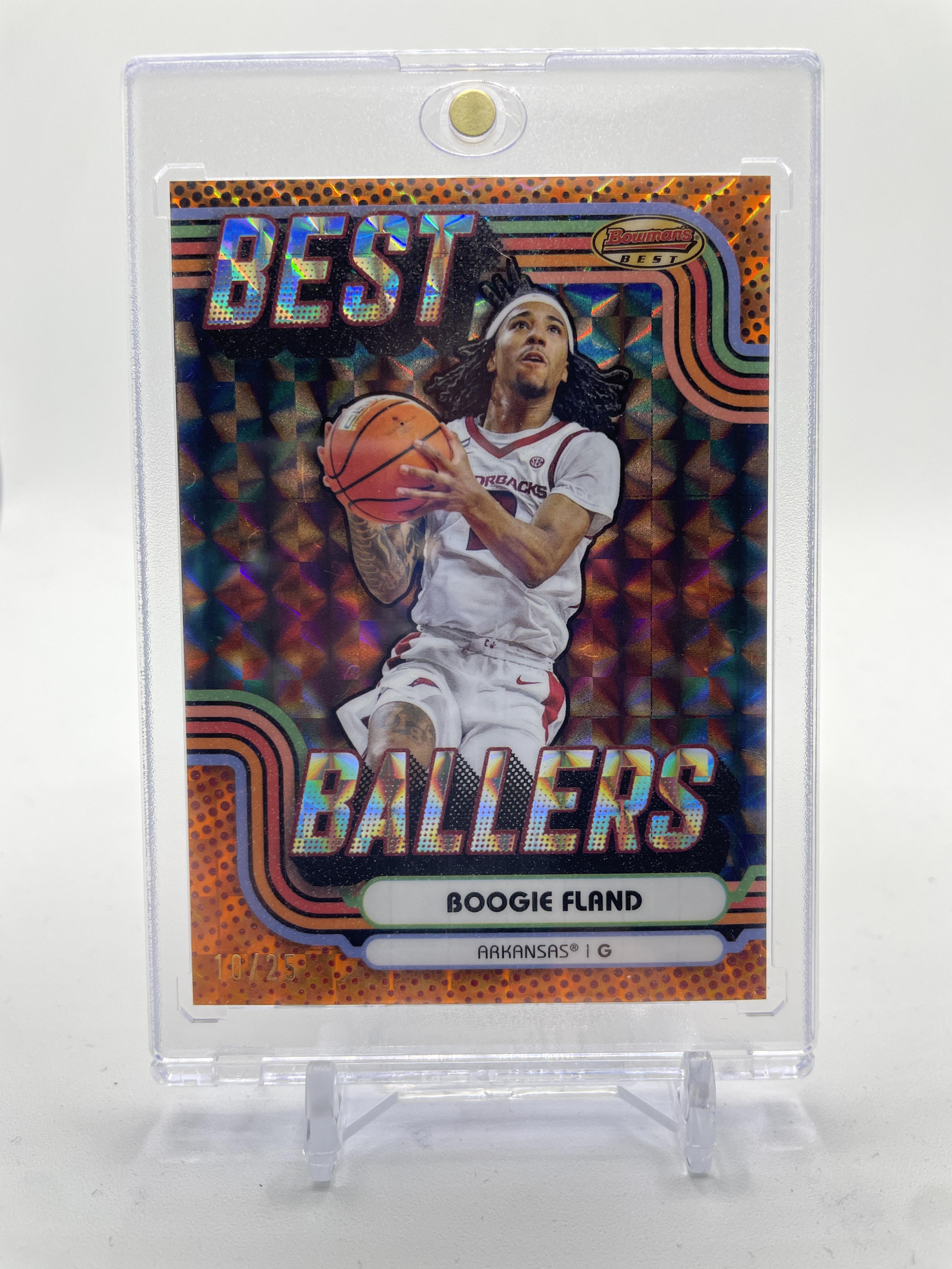 2024-25 Bowman University Best Boogie Fland Ballers Orange Refractor Rookie /25