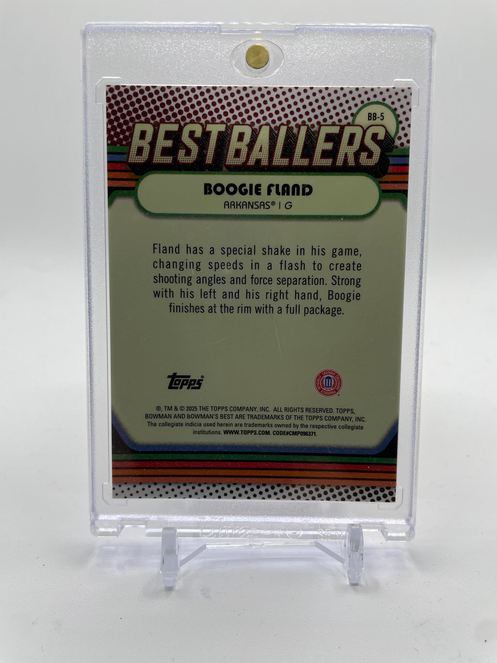 2024-25 Bowman University Best Boogie Fland Ballers Orange Refractor Rookie /25