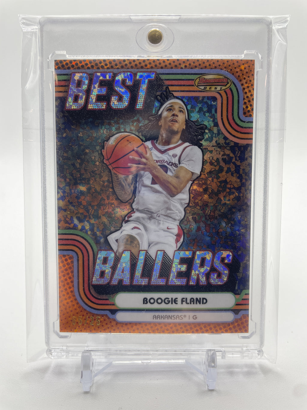 2024-25 Bowman University Best Boogie Fland Ballers Orange Refractor Rookie /25