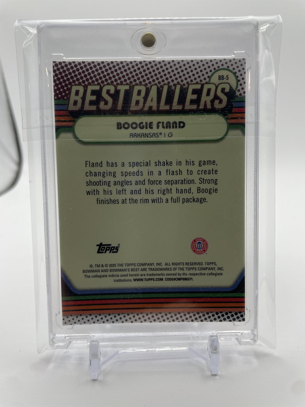 2024-25 Bowman University Best Boogie Fland Ballers Orange Refractor Rookie /25
