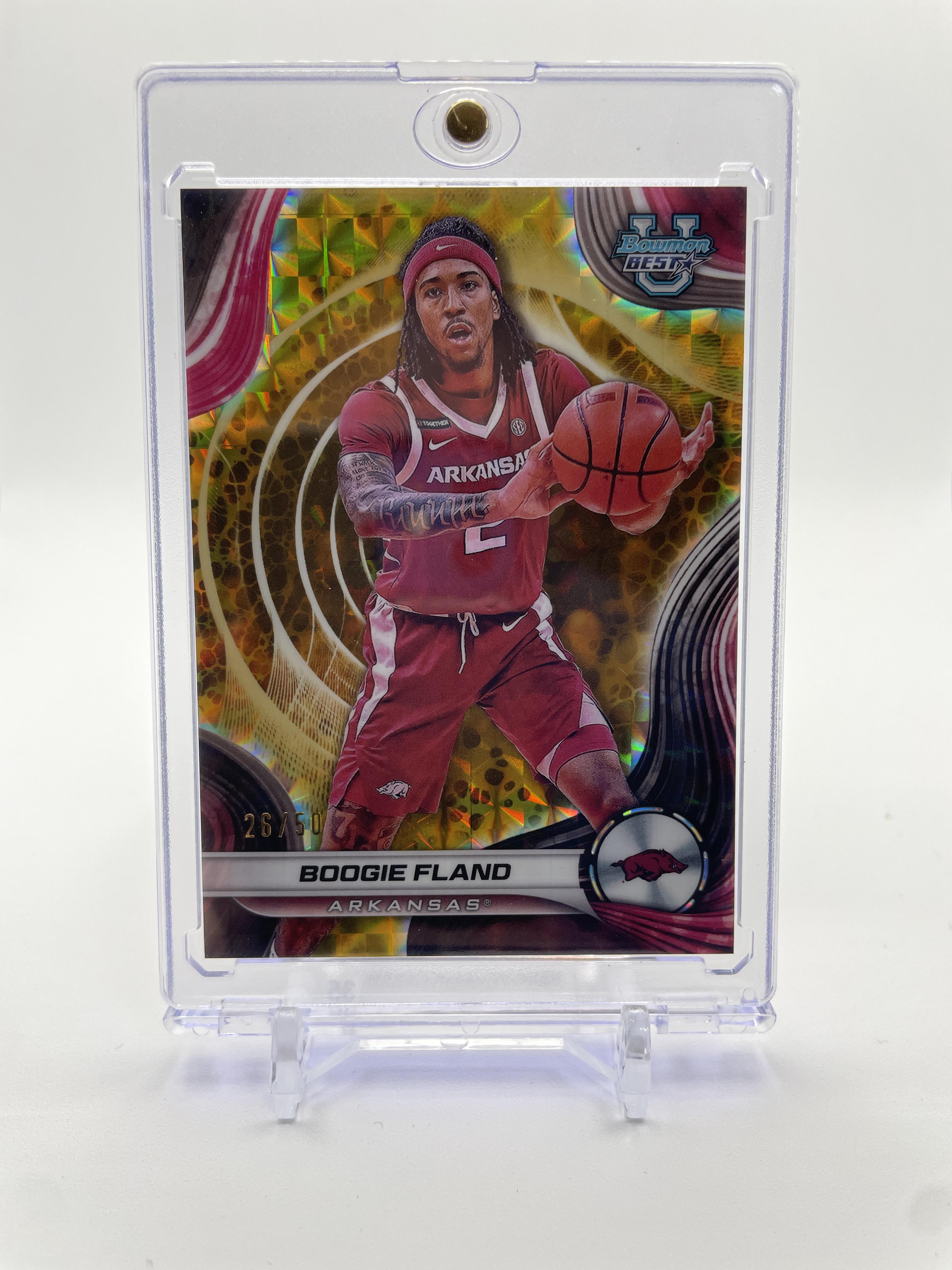 2024-25 Bowman University Best Boogie Fland Gold Refractor Rookie /50